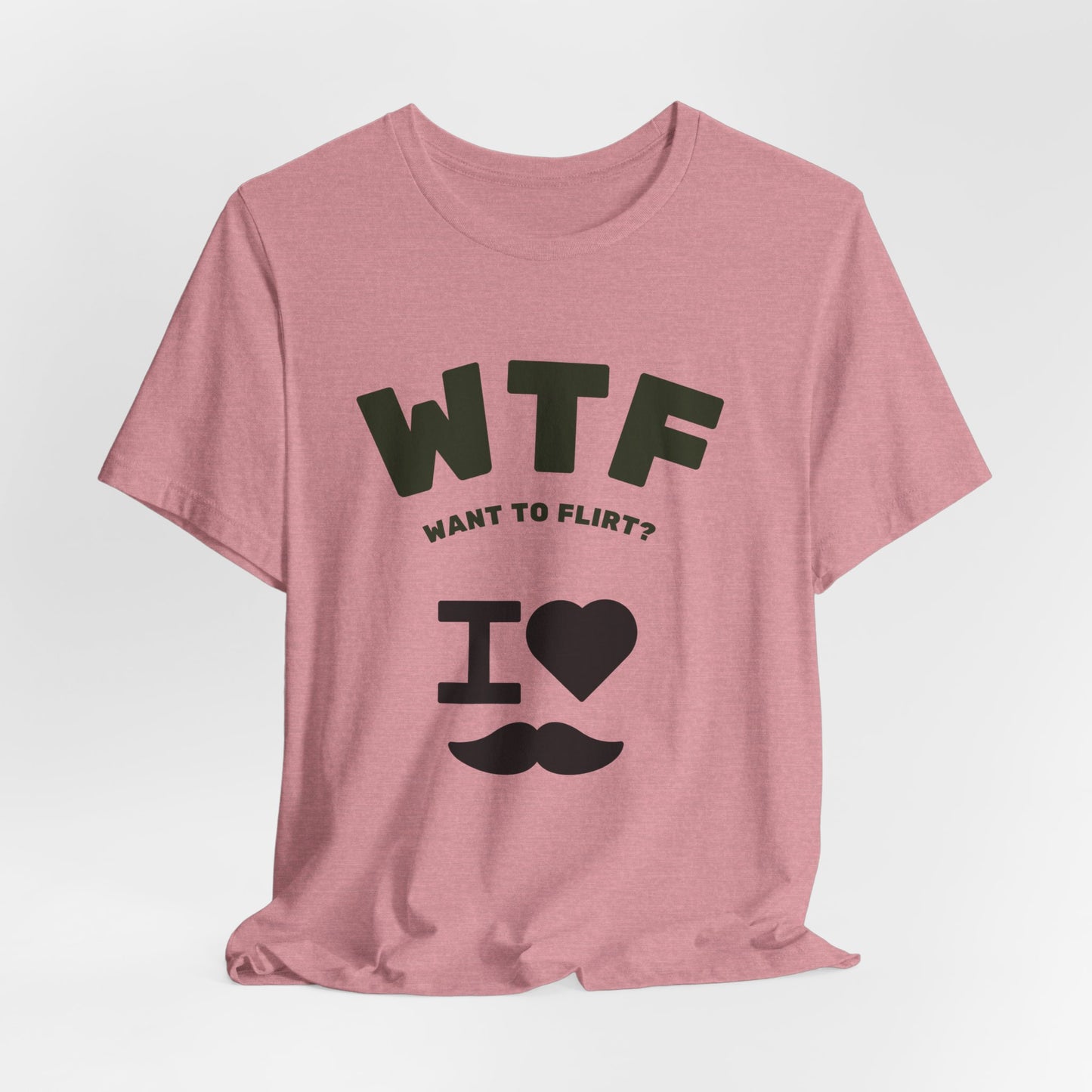 WTF Want To Flirt? I Love Moustaches Funny T-Shirt