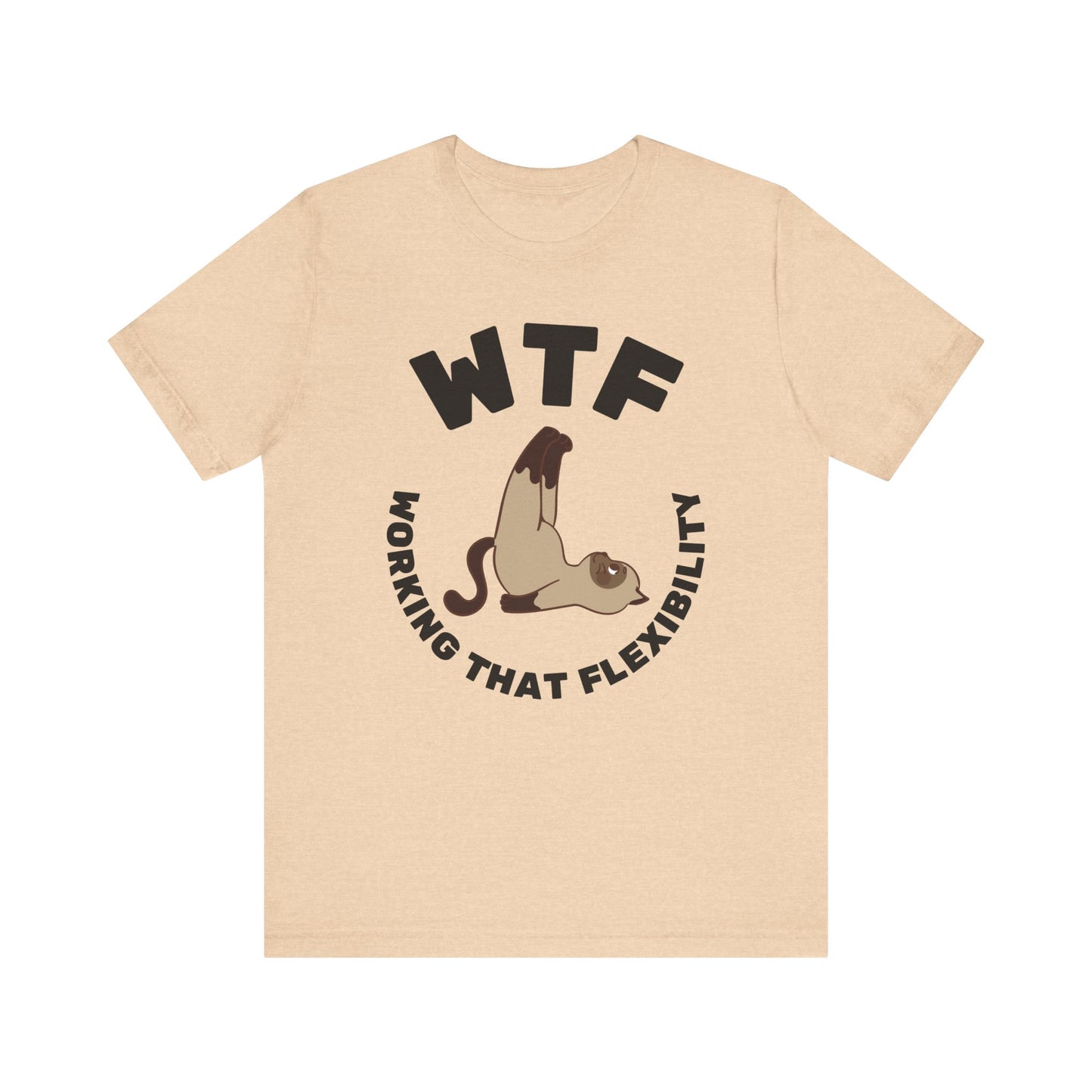 WTF Working That Flexibility Funny Cat T-Shirt