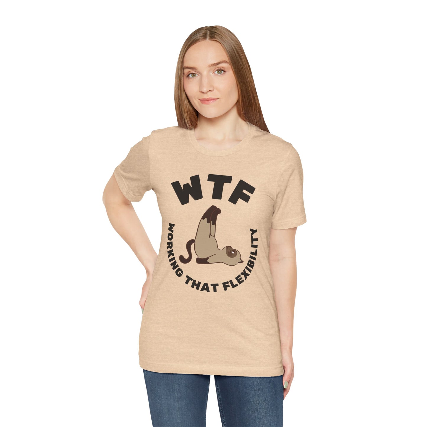 WTF Working That Flexibility Funny Cat T-Shirt