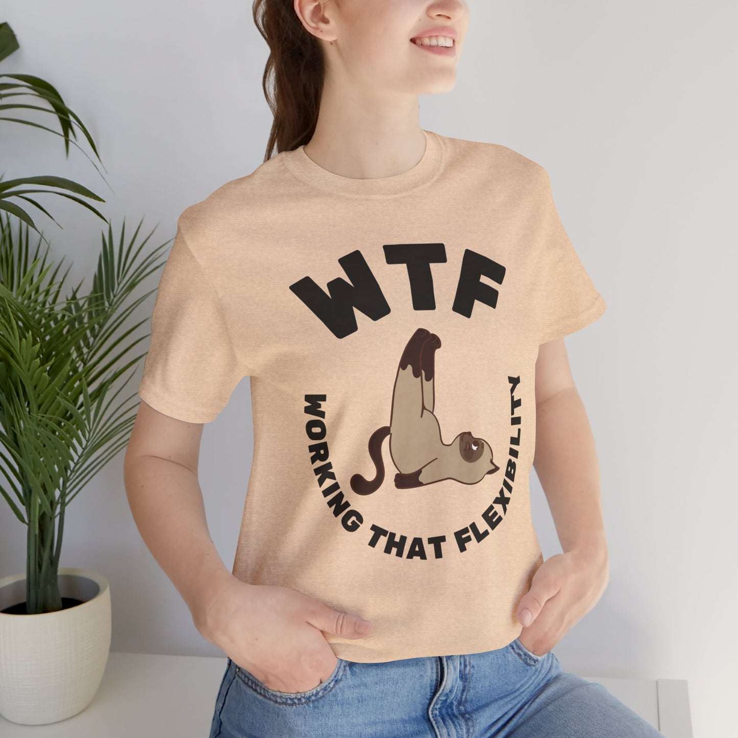 WTF Working That Flexibility Funny Cat T-Shirt