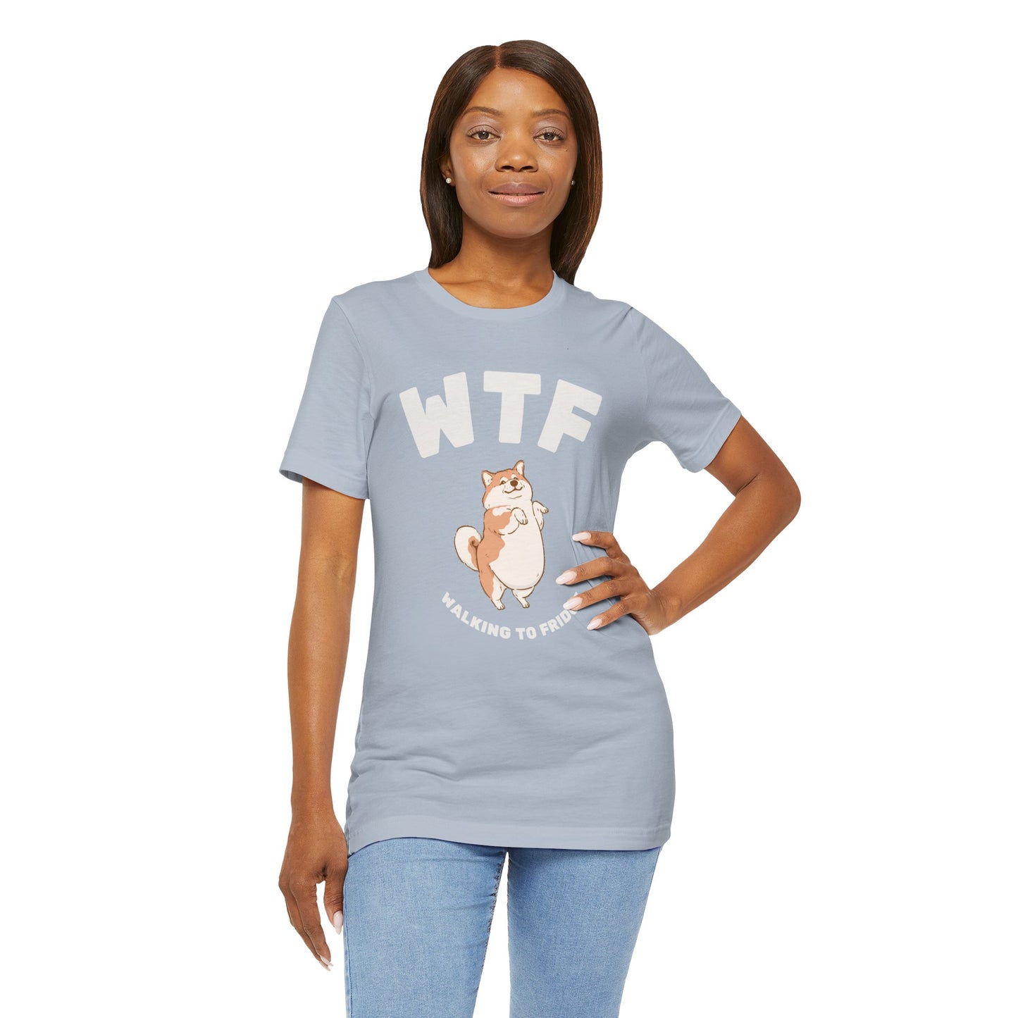 WTF Walking To Fridge Chubby Dog T-Shirt