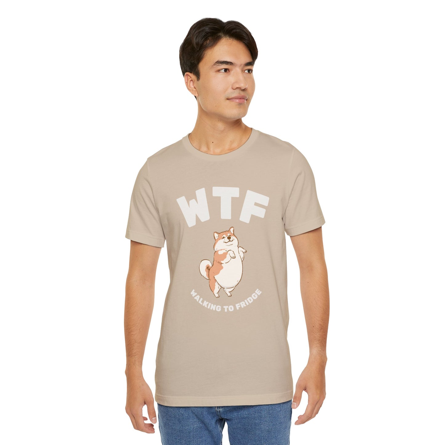 WTF Walking To Fridge Chubby Dog T-Shirt