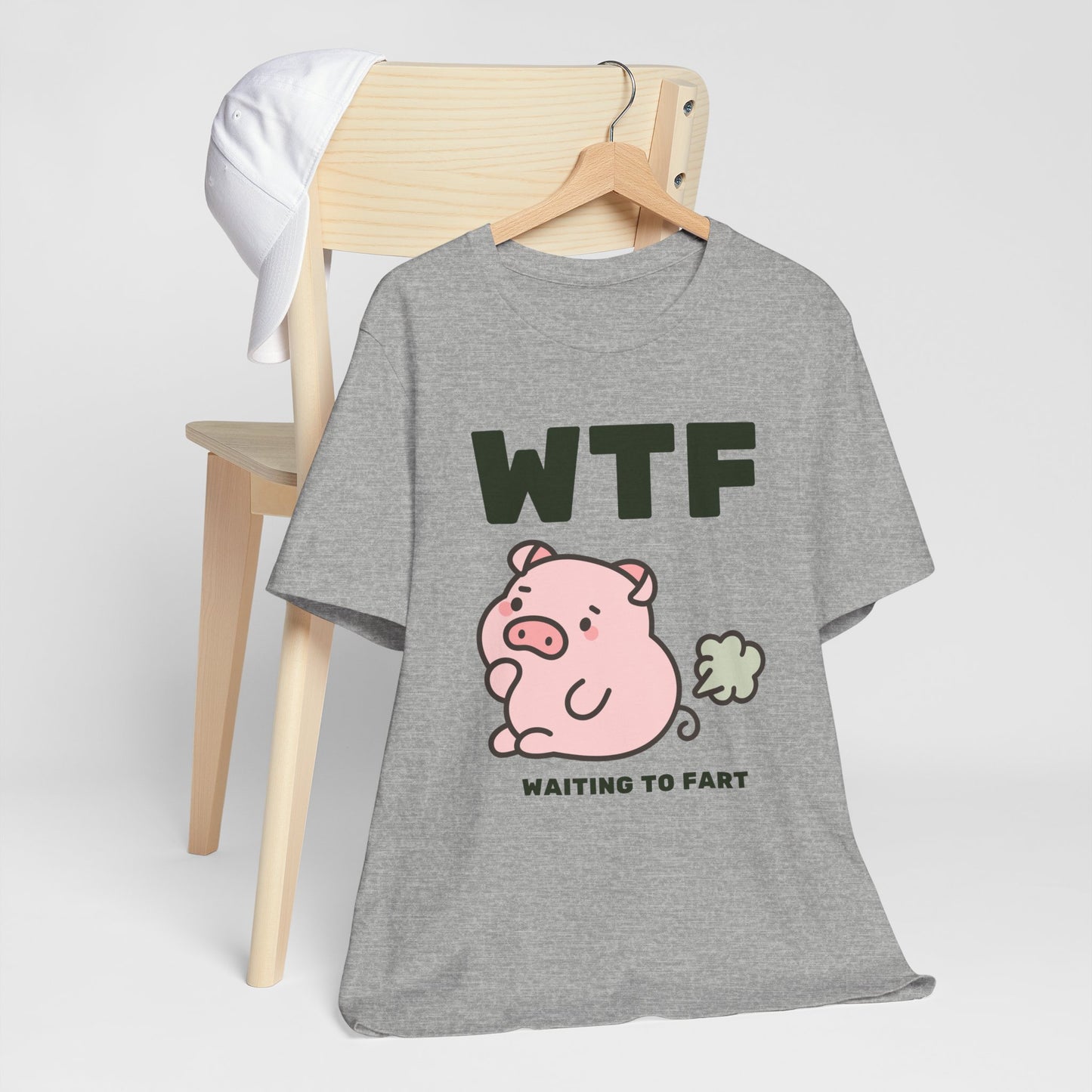 WTF Waiting To Fart Funny Pig T-Shirt