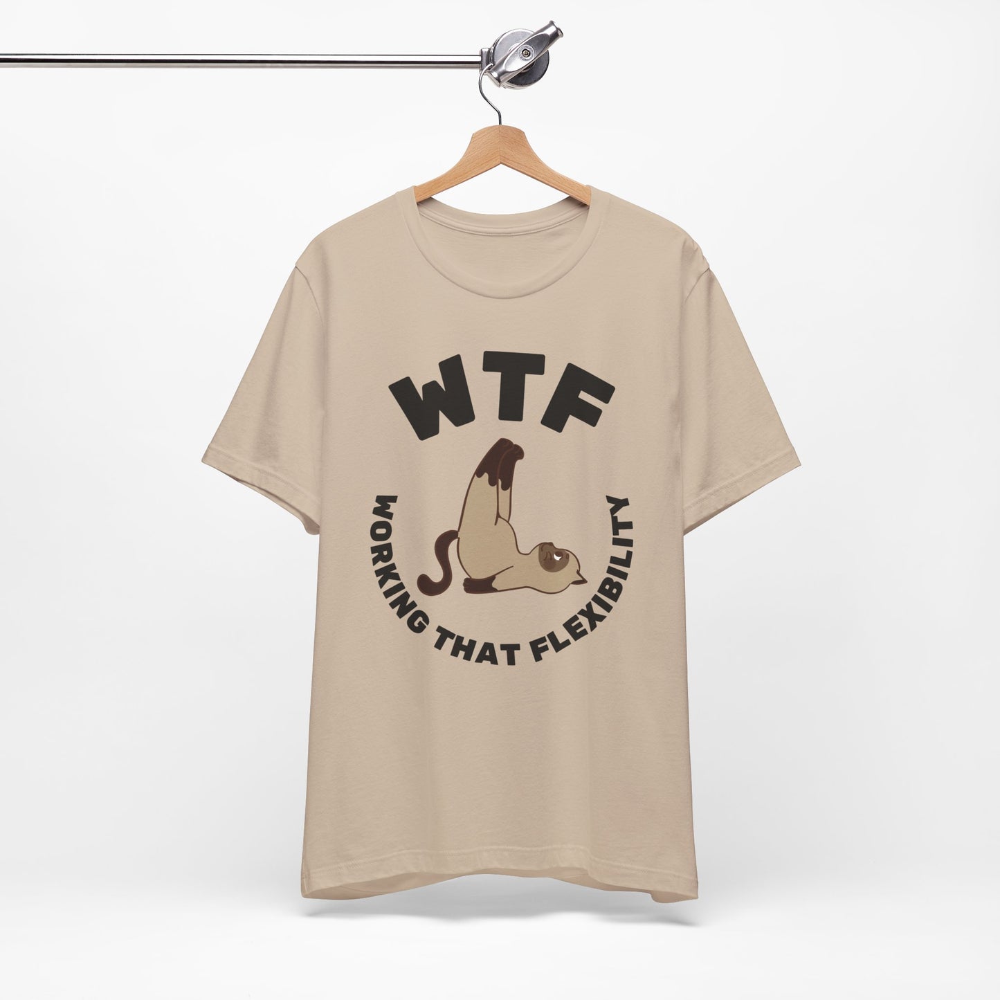 WTF Working That Flexibility Funny Cat T-Shirt