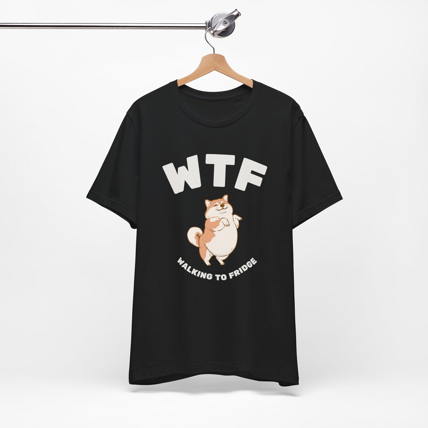 WTF Walking To Fridge Chubby Dog T-Shirt