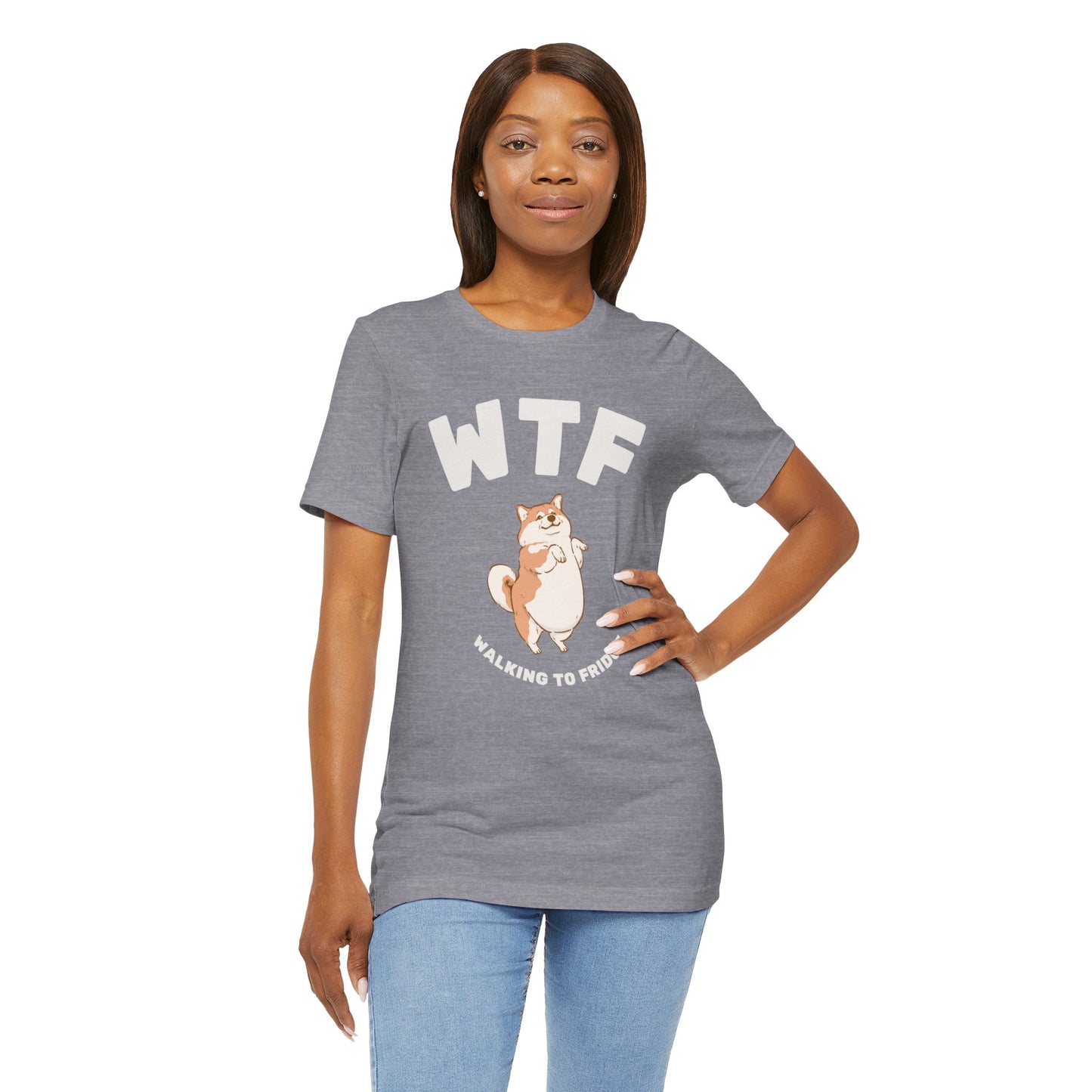 WTF Walking To Fridge Chubby Dog T-Shirt