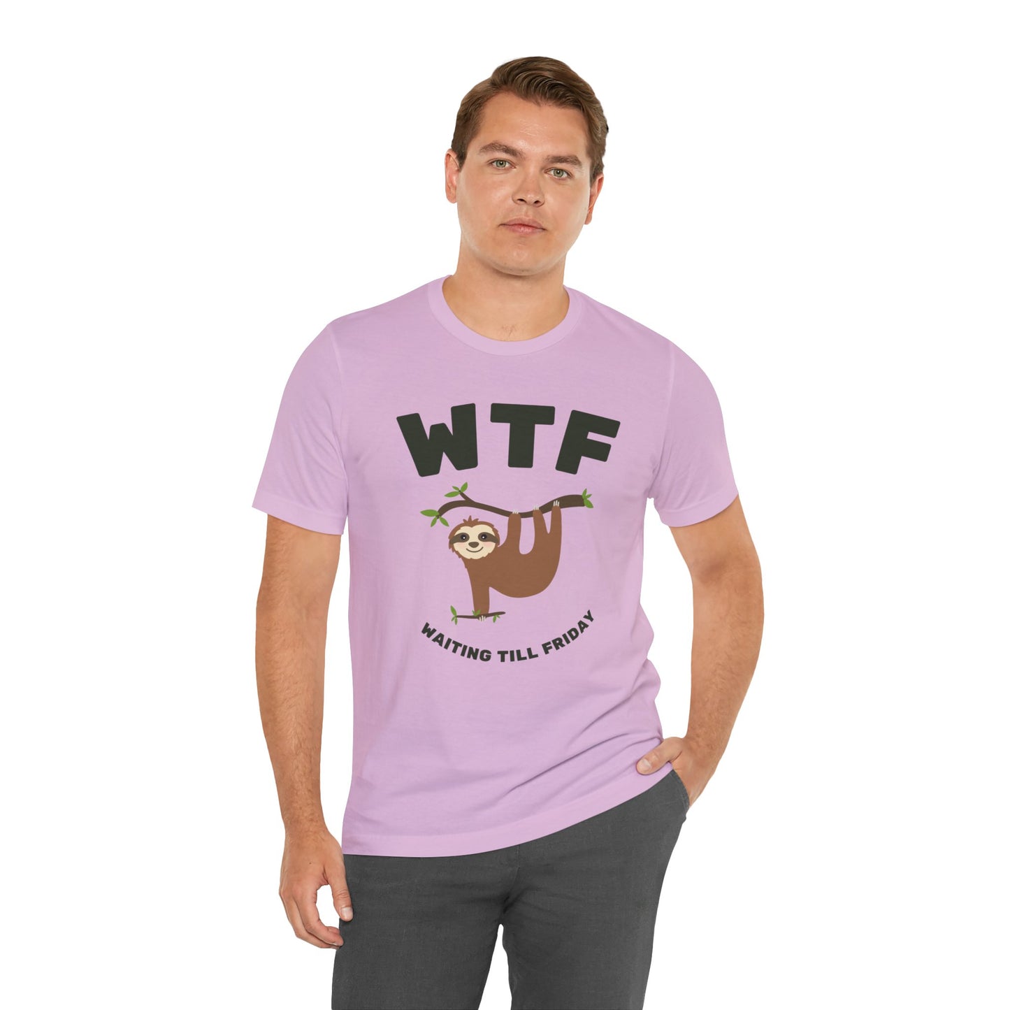 WTF Waiting Till Friday Sloth Funny T-Shirt