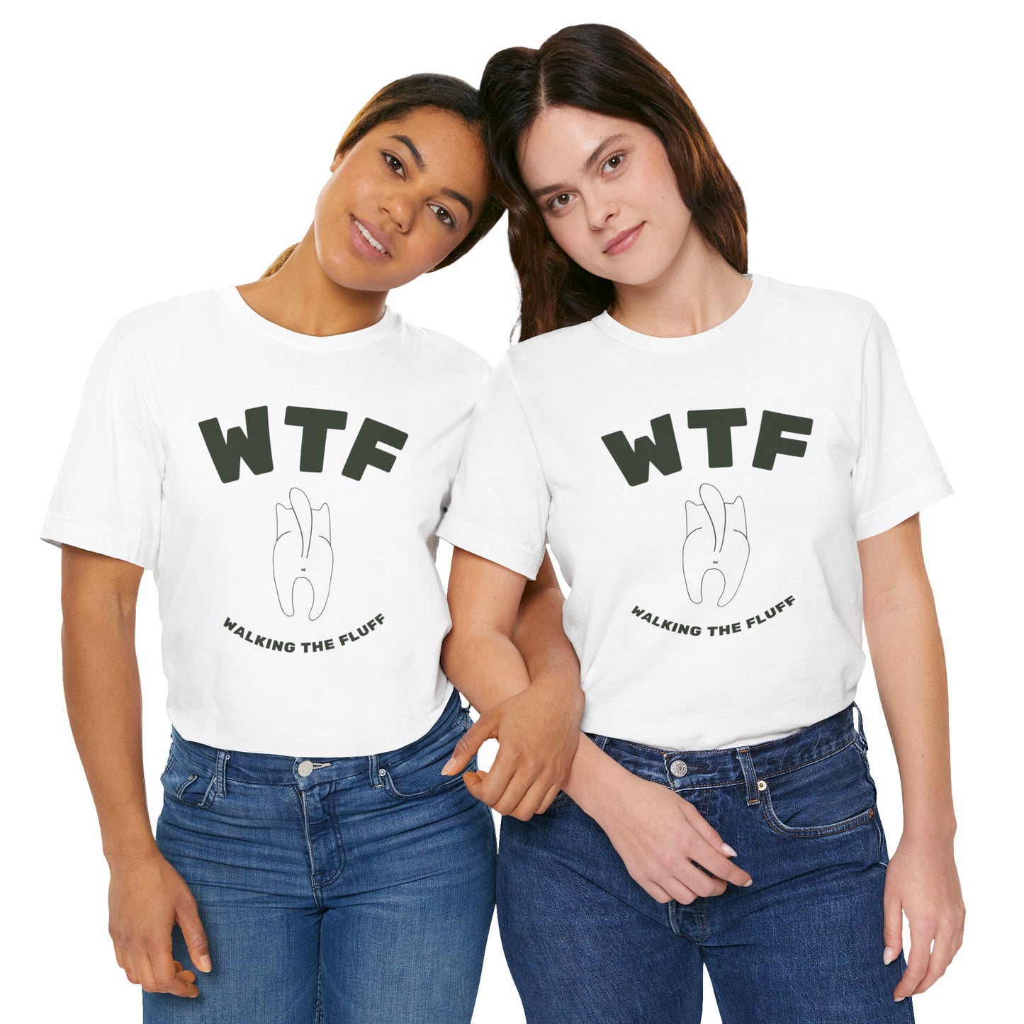 WTF Walking The Fluff Funny Cat T-Shirt