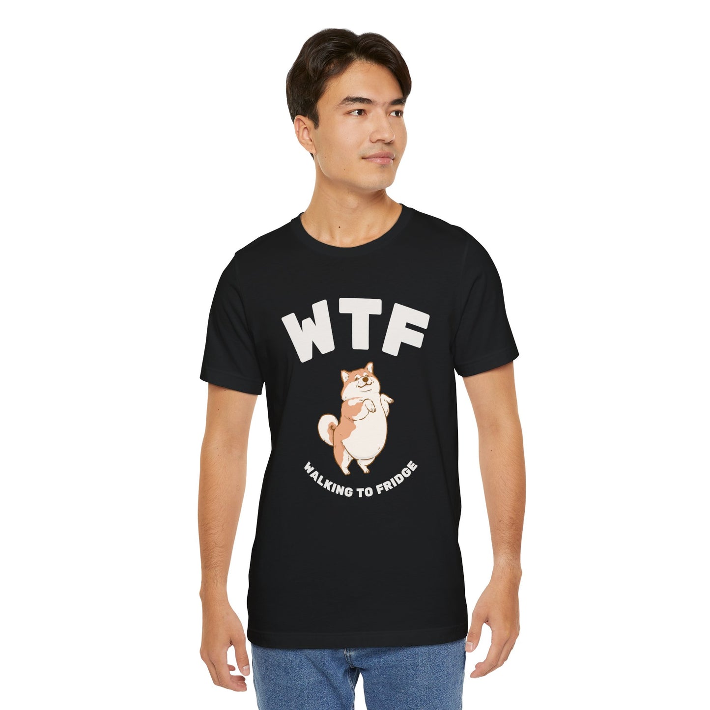 WTF Walking To Fridge Chubby Dog T-Shirt