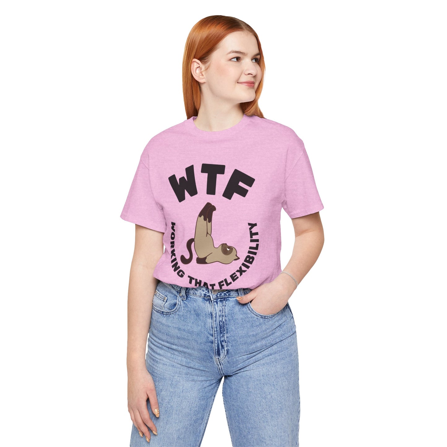 WTF Working That Flexibility Funny Cat T-Shirt