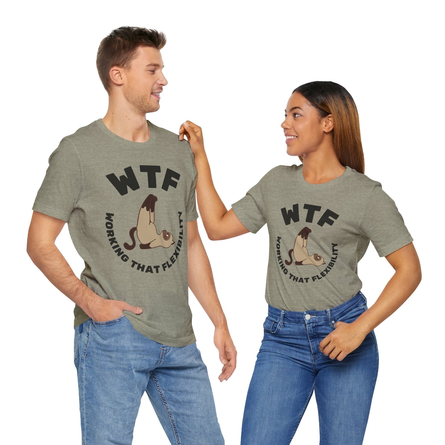 WTF Working That Flexibility Funny Cat T-Shirt