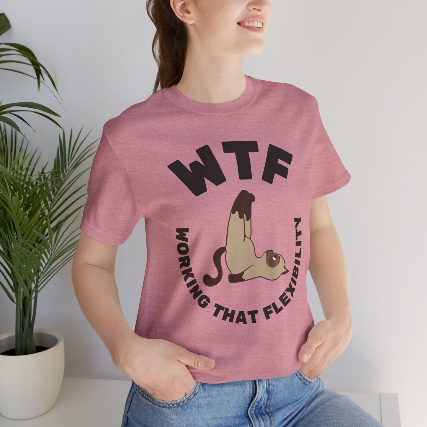 WTF Working That Flexibility Funny Cat T-Shirt