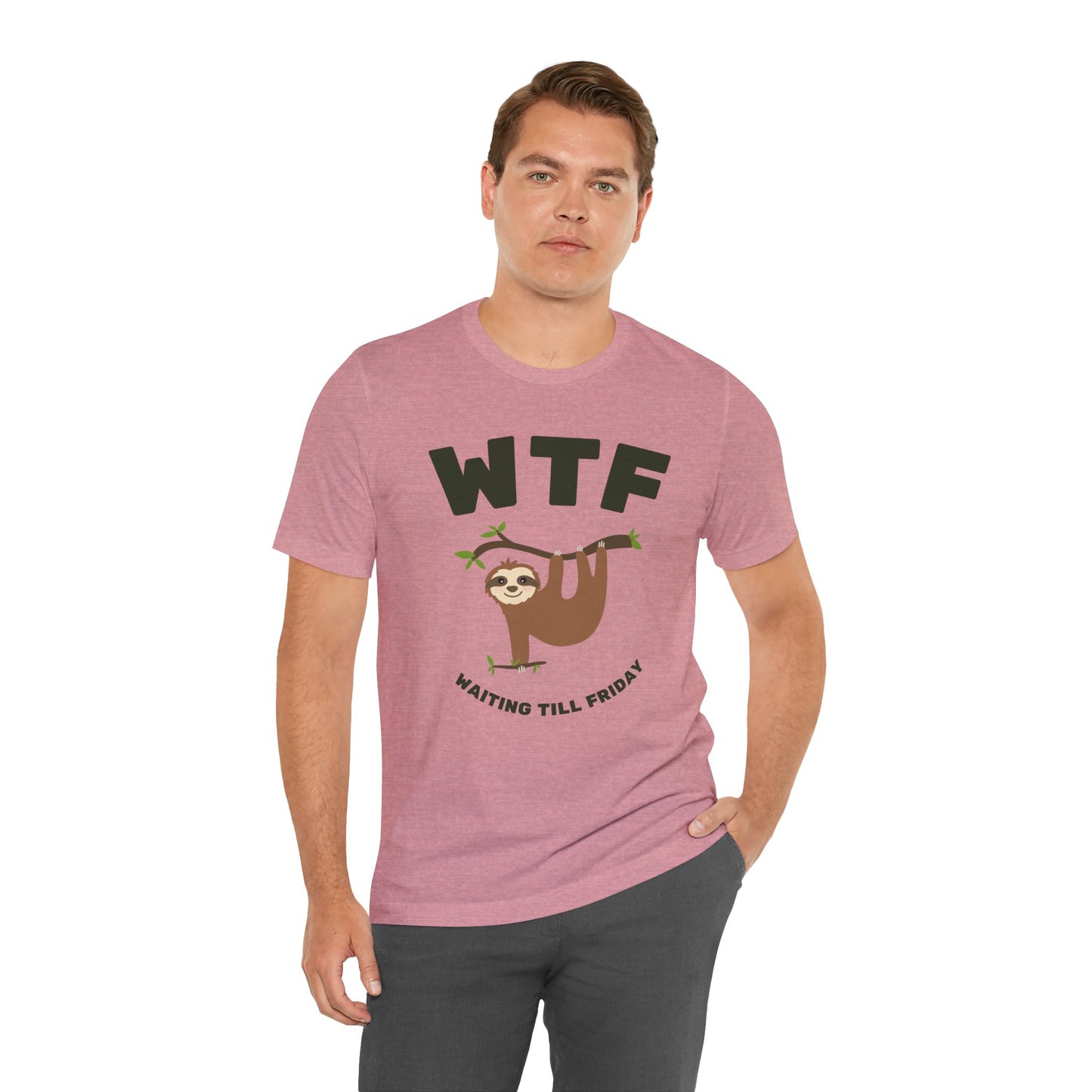 WTF Waiting Till Friday Sloth Funny T-Shirt