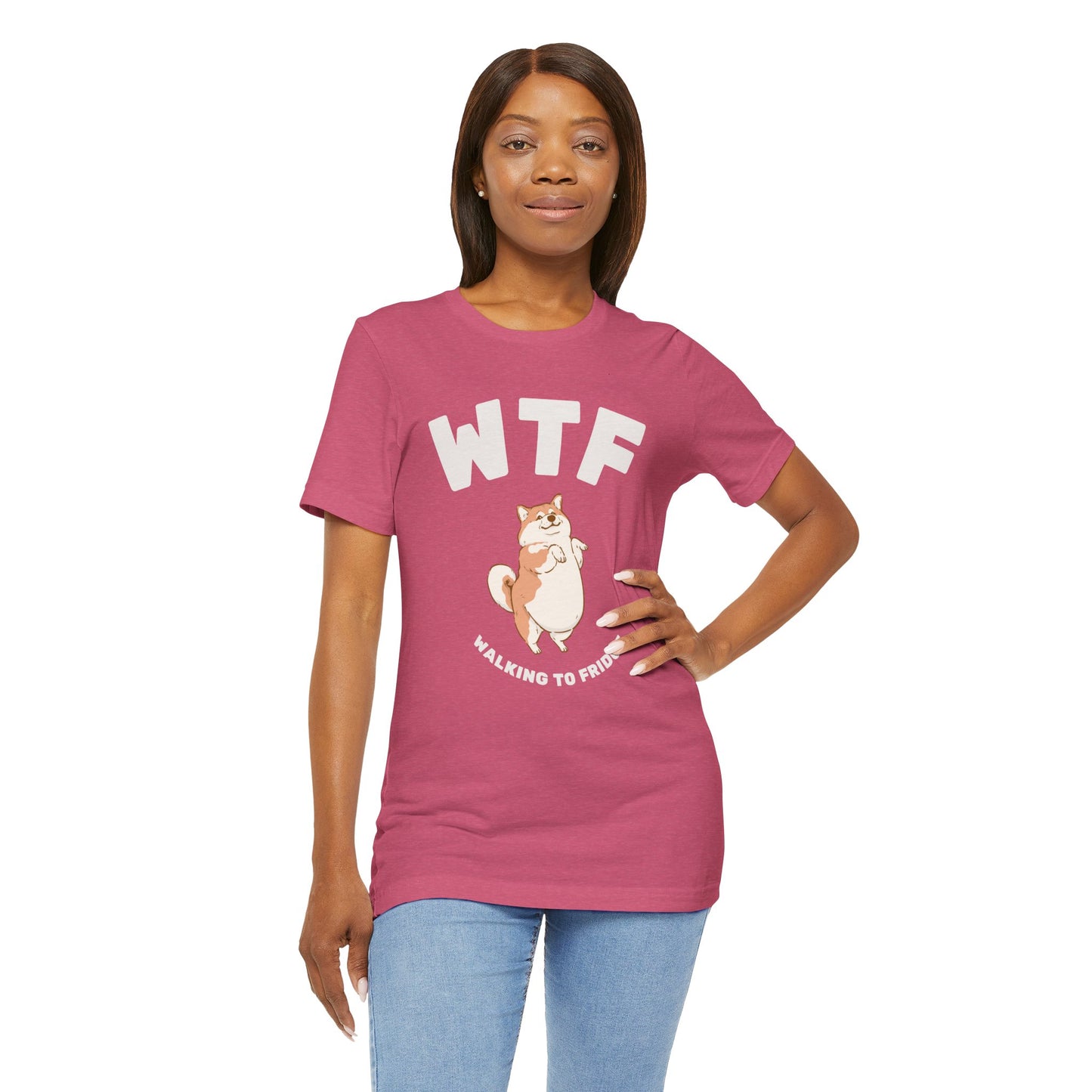 WTF Walking To Fridge Chubby Dog T-Shirt