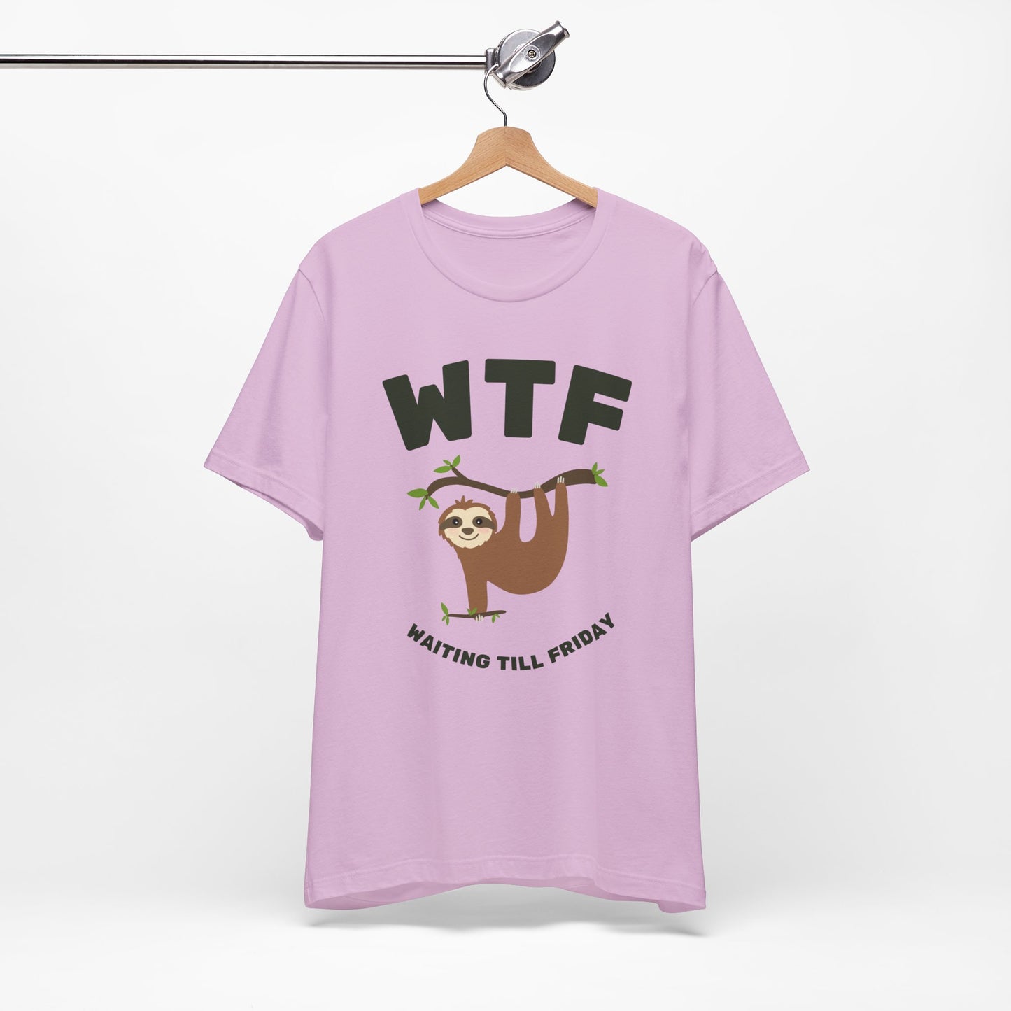 WTF Waiting Till Friday Sloth Funny T-Shirt