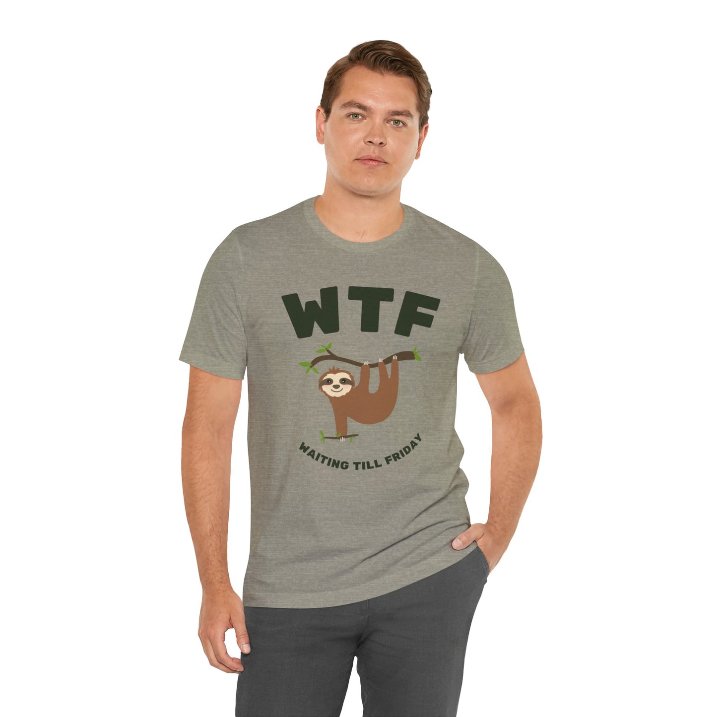 WTF Waiting Till Friday Sloth Funny T-Shirt