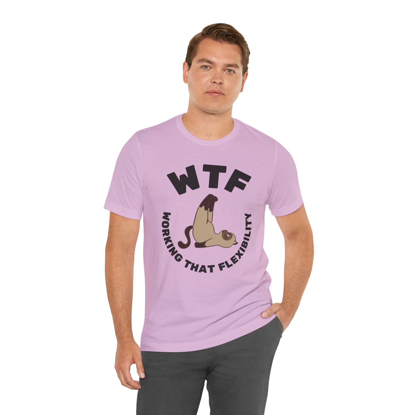 WTF Working That Flexibility Funny Cat T-Shirt