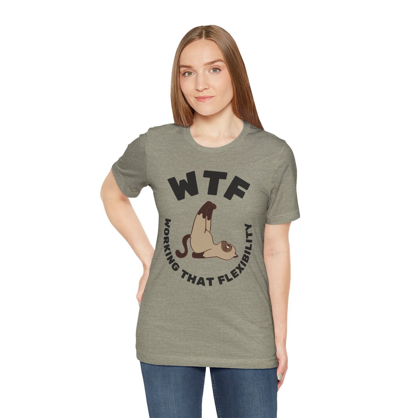 WTF Working That Flexibility Funny Cat T-Shirt