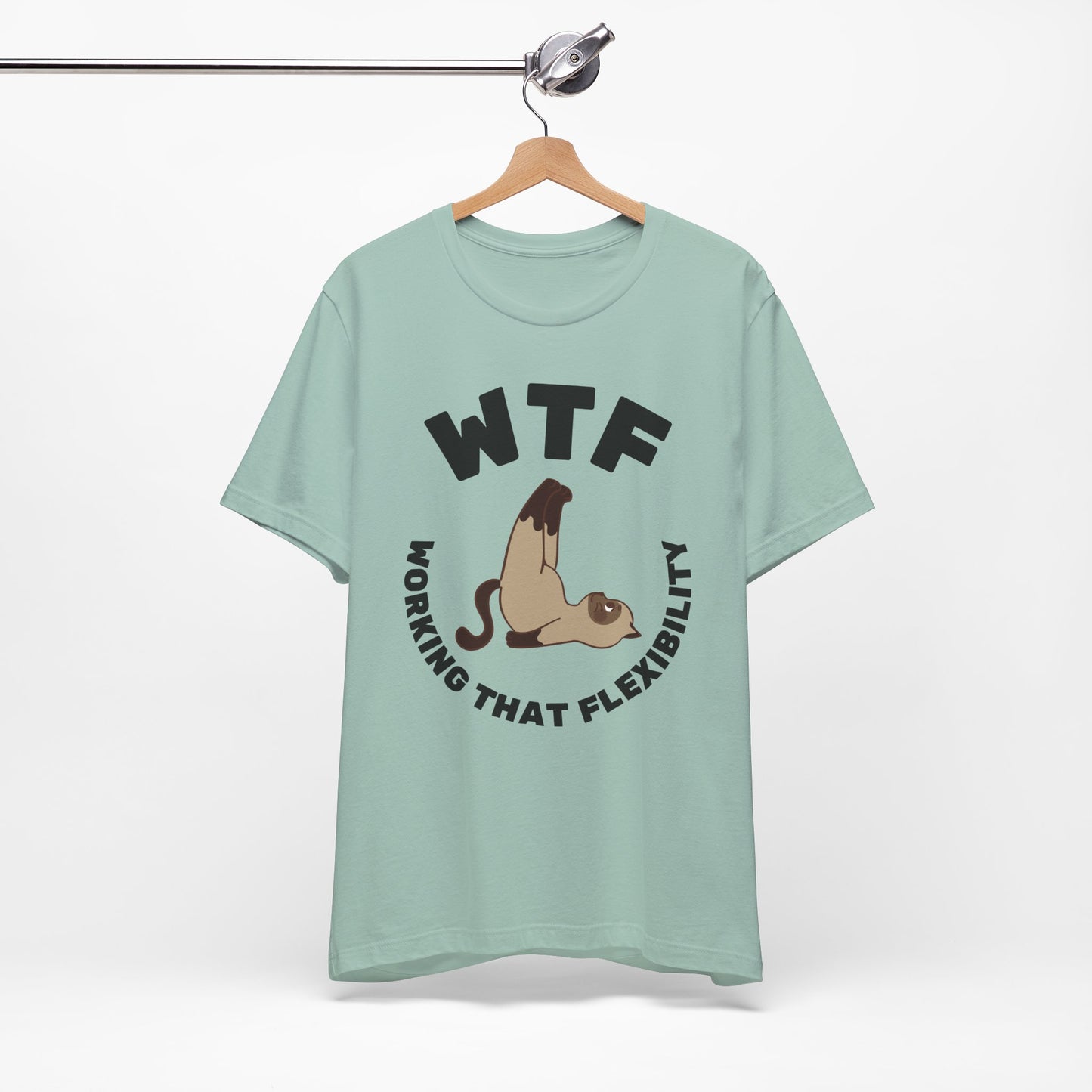 WTF Working That Flexibility Funny Cat T-Shirt