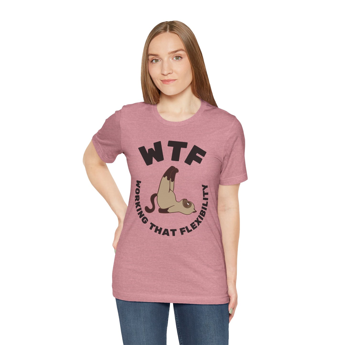 WTF Working That Flexibility Funny Cat T-Shirt