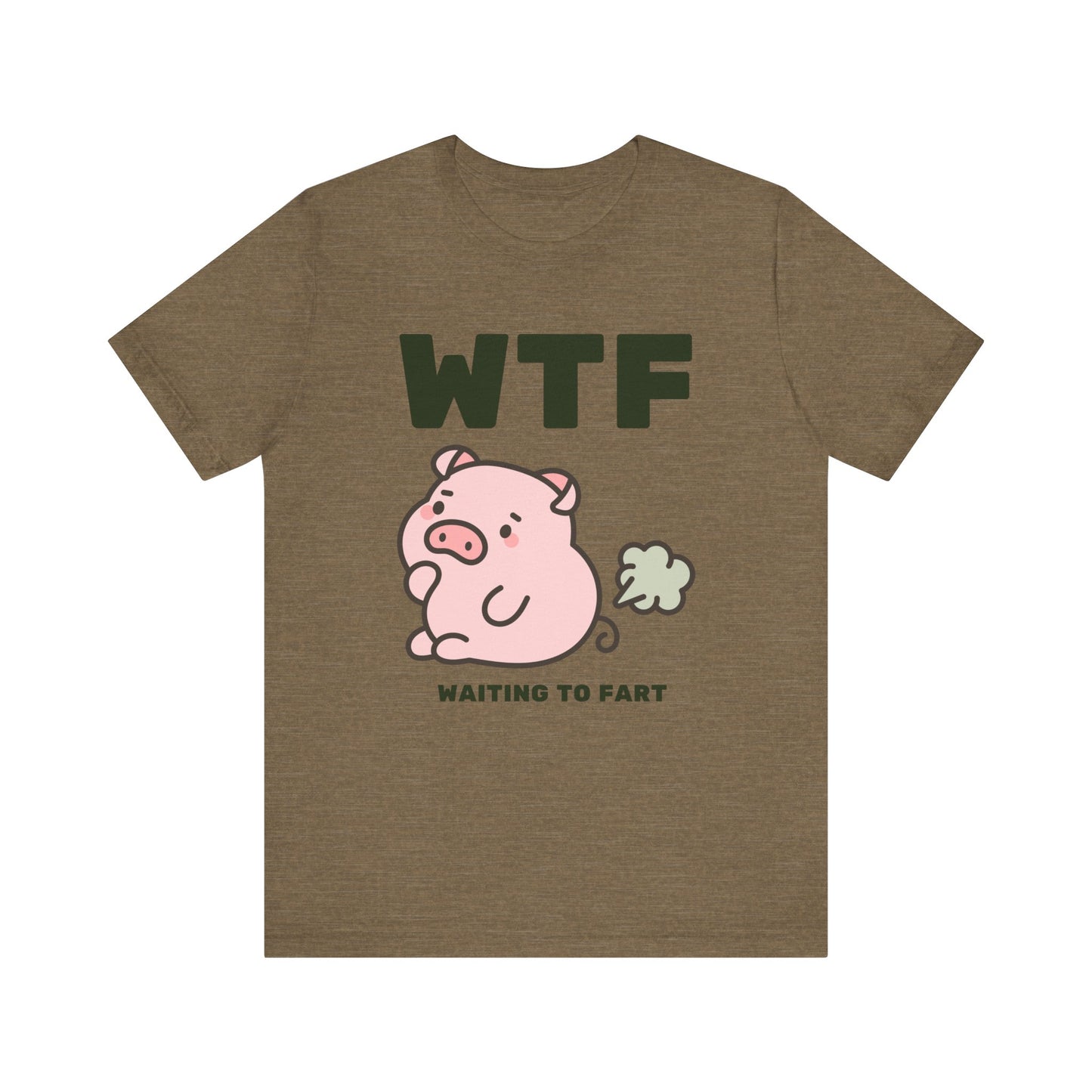 WTF Waiting To Fart Funny Pig T-Shirt