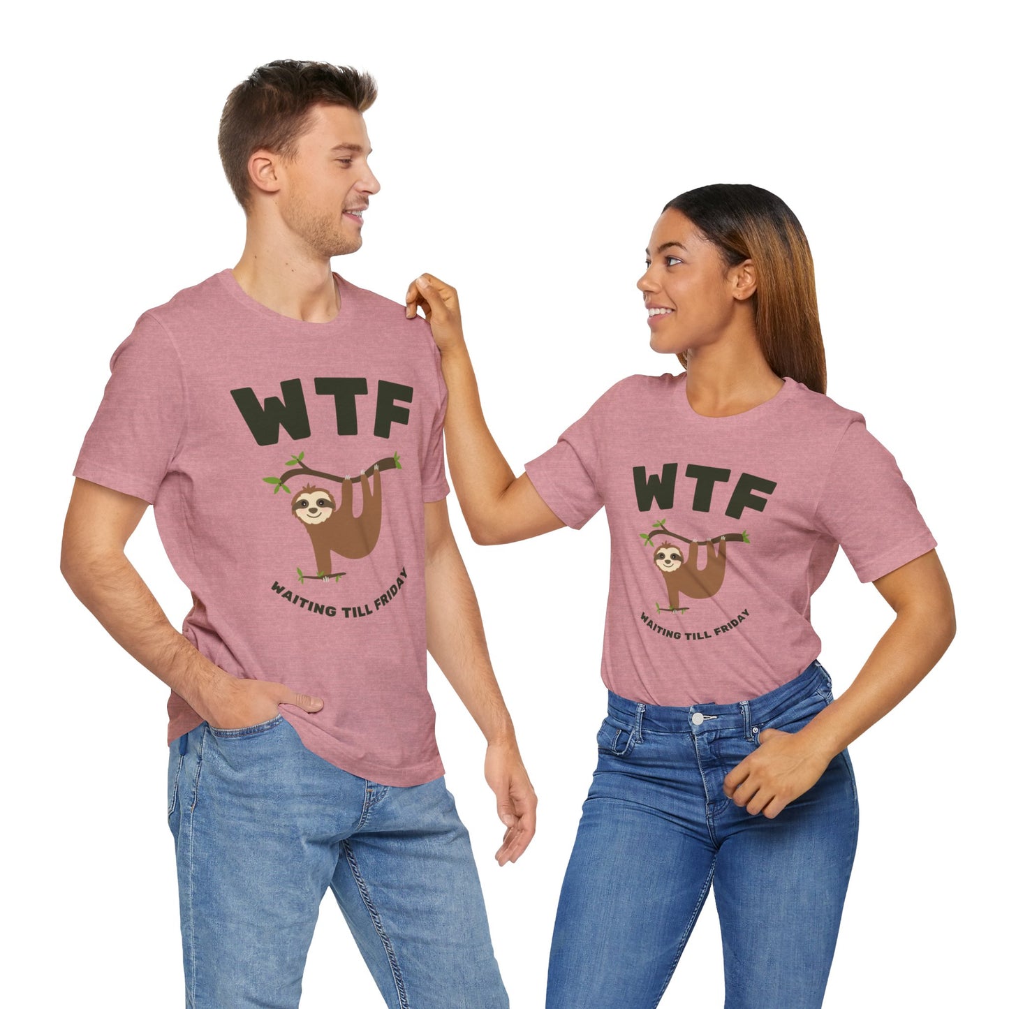 WTF Waiting Till Friday Sloth Funny T-Shirt