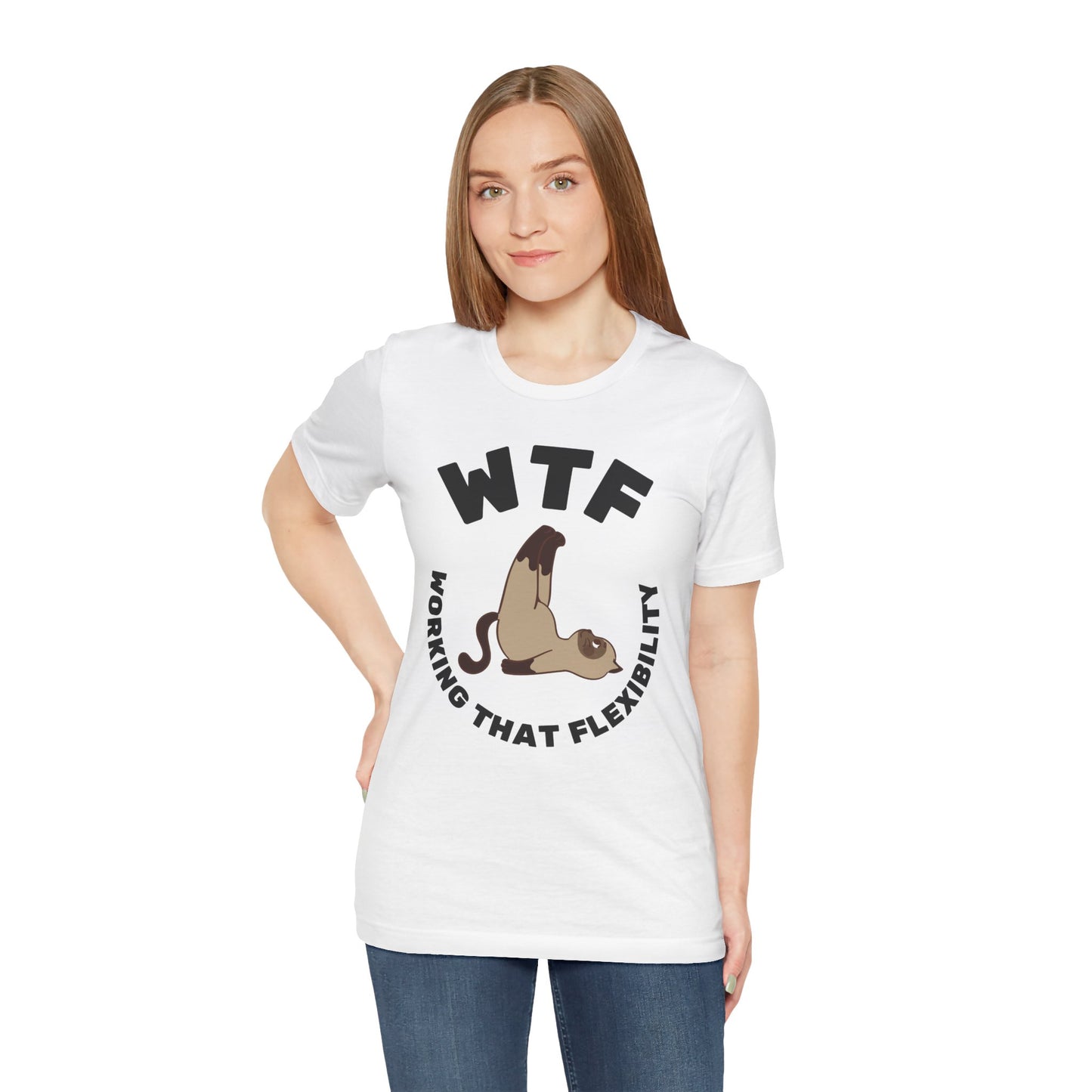 WTF Working That Flexibility Funny Cat T-Shirt