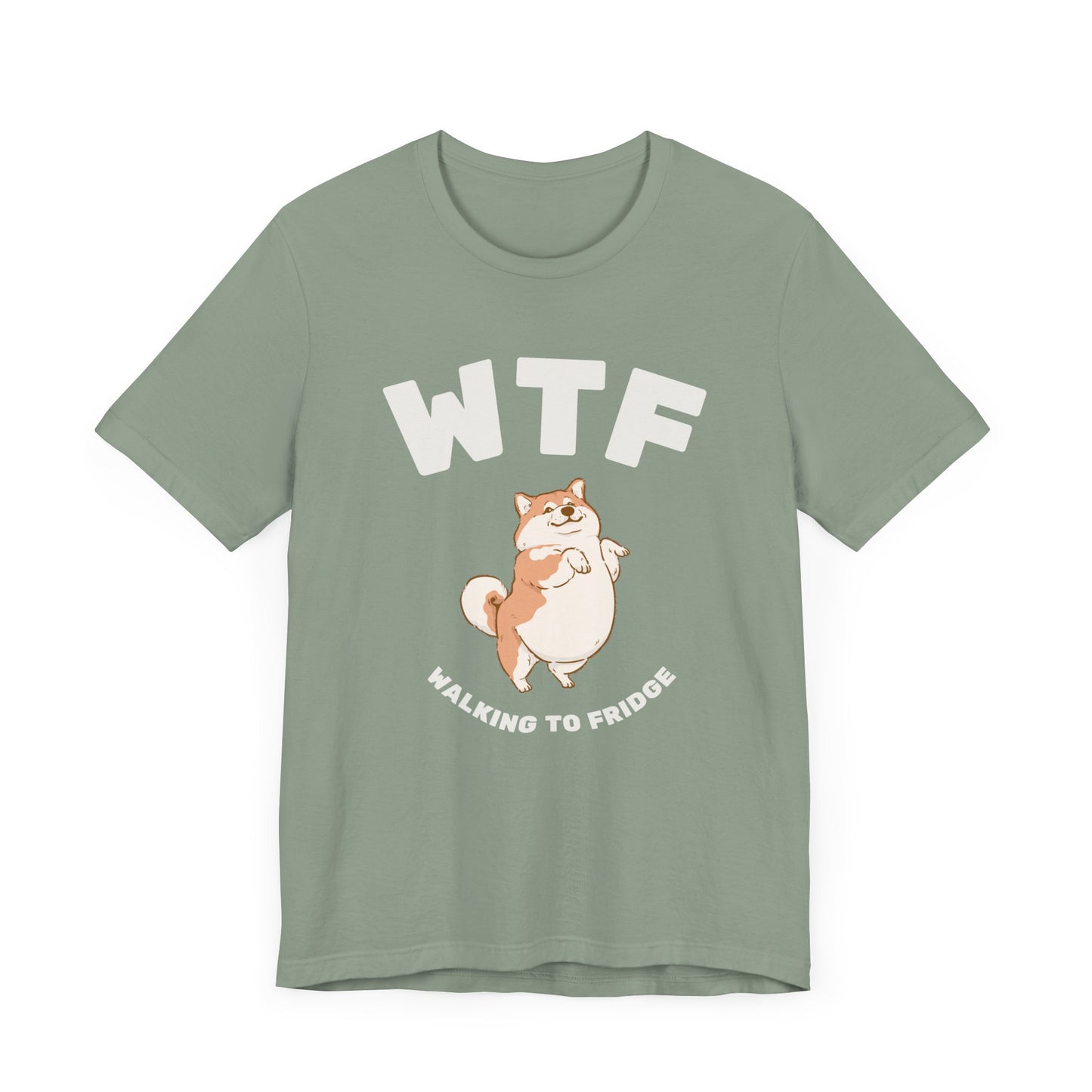 WTF Walking To Fridge Chubby Dog T-Shirt