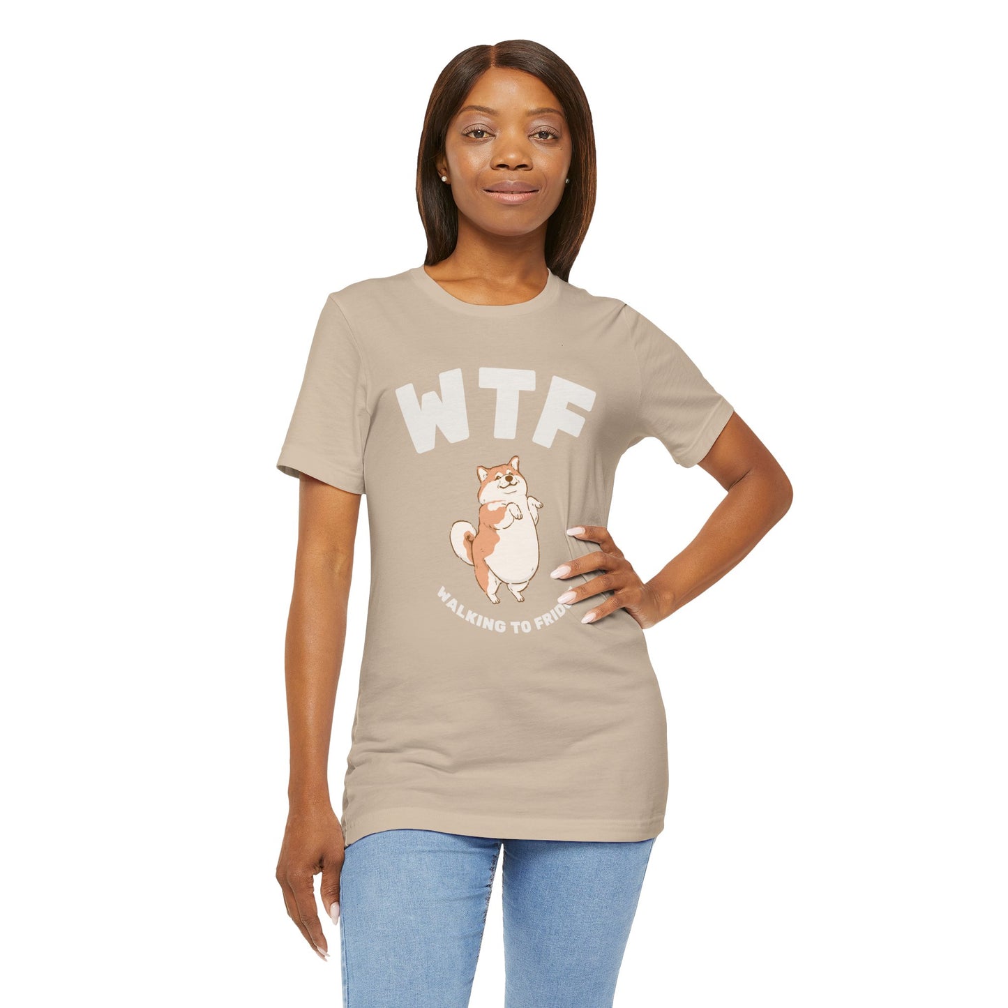 WTF Walking To Fridge Chubby Dog T-Shirt