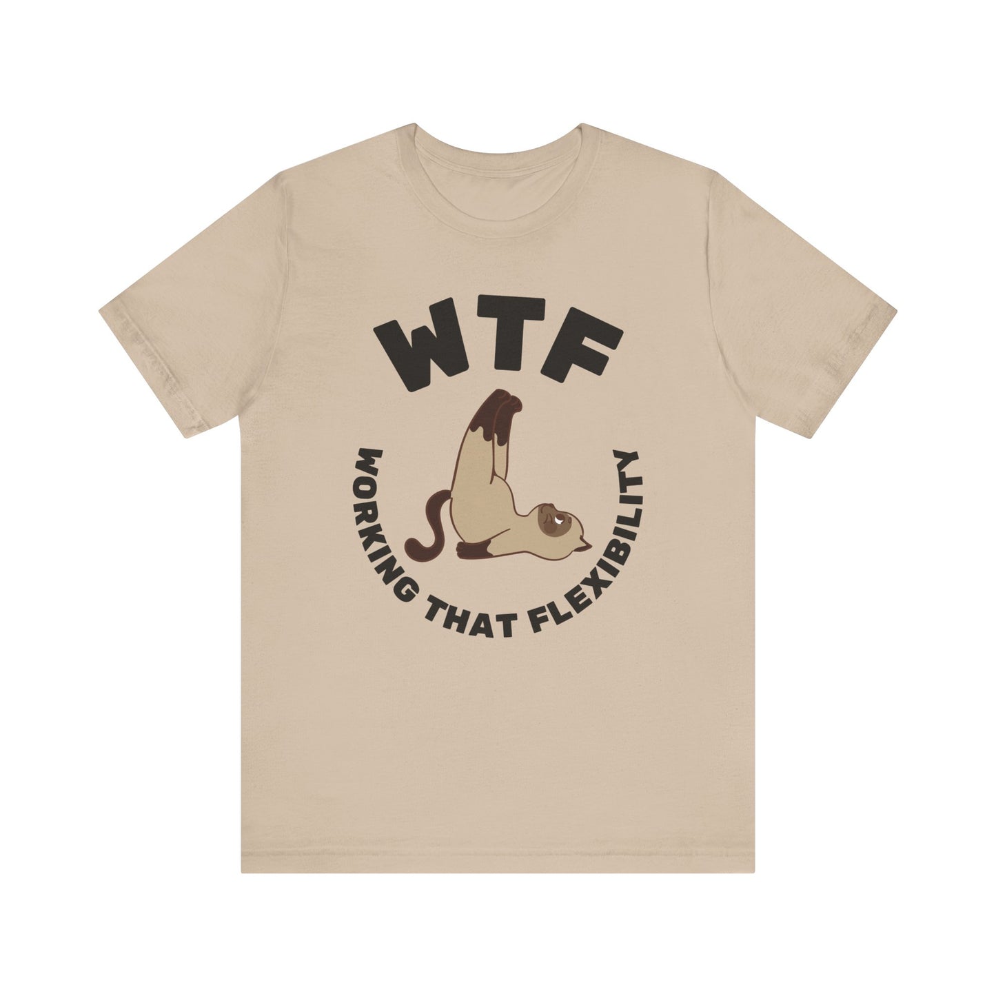 WTF Working That Flexibility Funny Cat T-Shirt