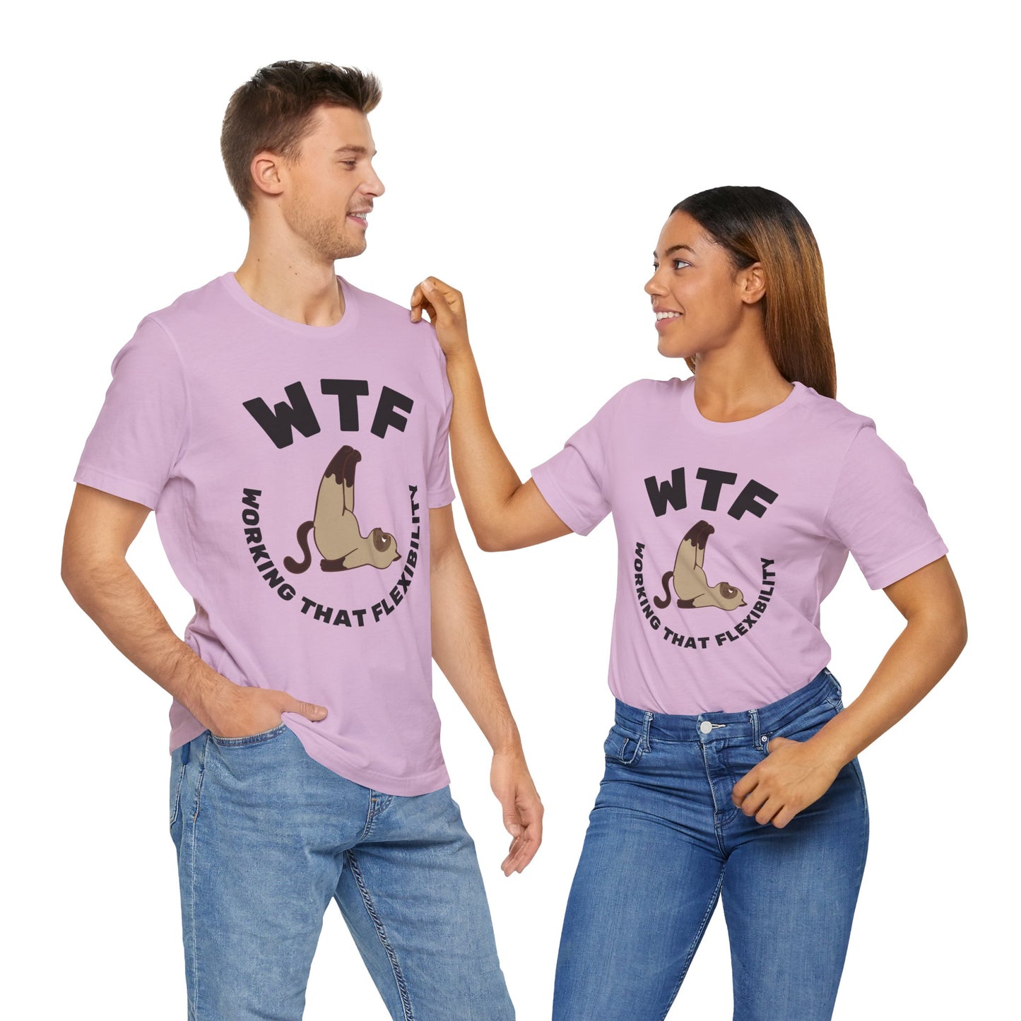 WTF Working That Flexibility Funny Cat T-Shirt