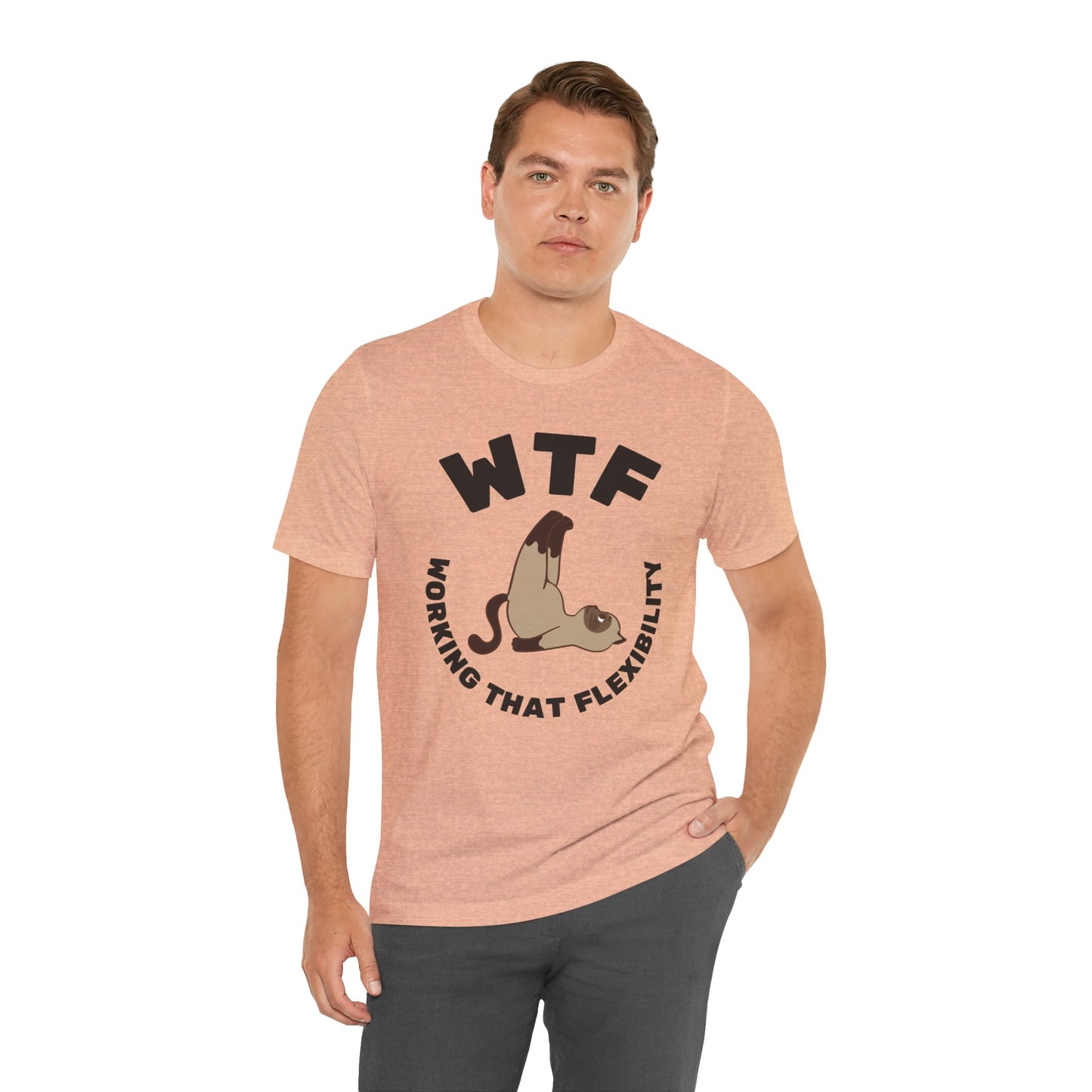 WTF Working That Flexibility Funny Cat T-Shirt