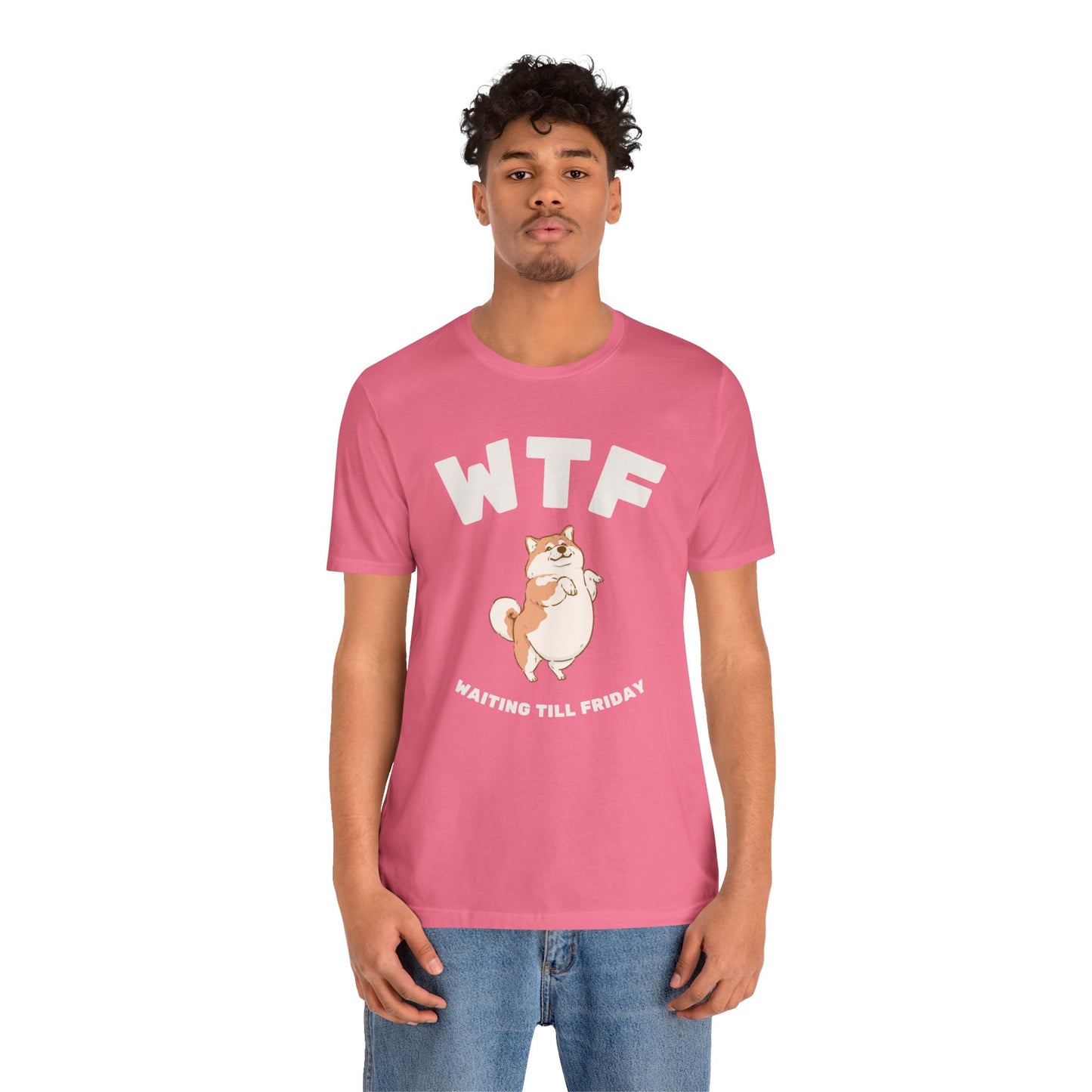 WTF Waiting Till Friday Chubby Dog Funny T-Shirt