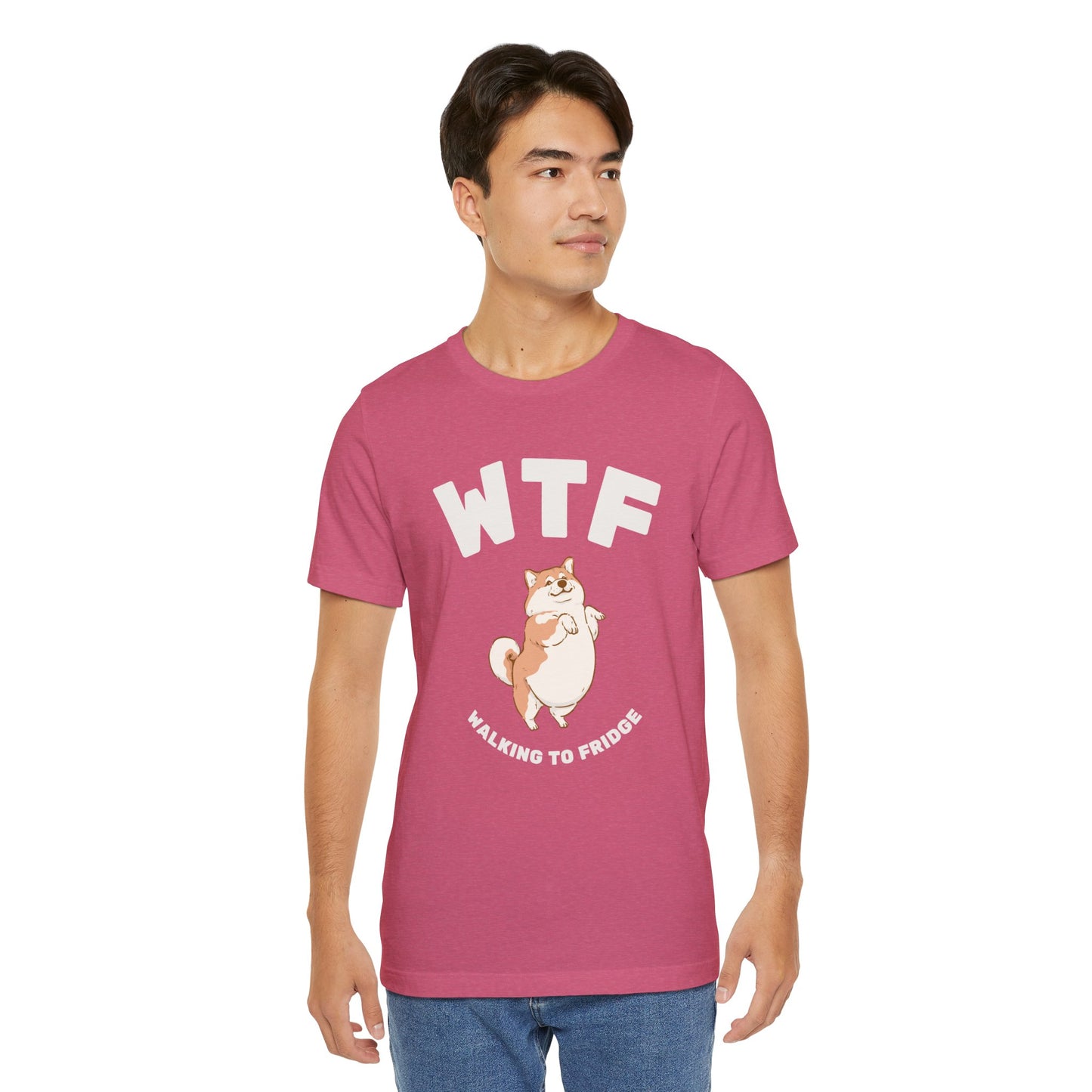 WTF Walking To Fridge Chubby Dog T-Shirt