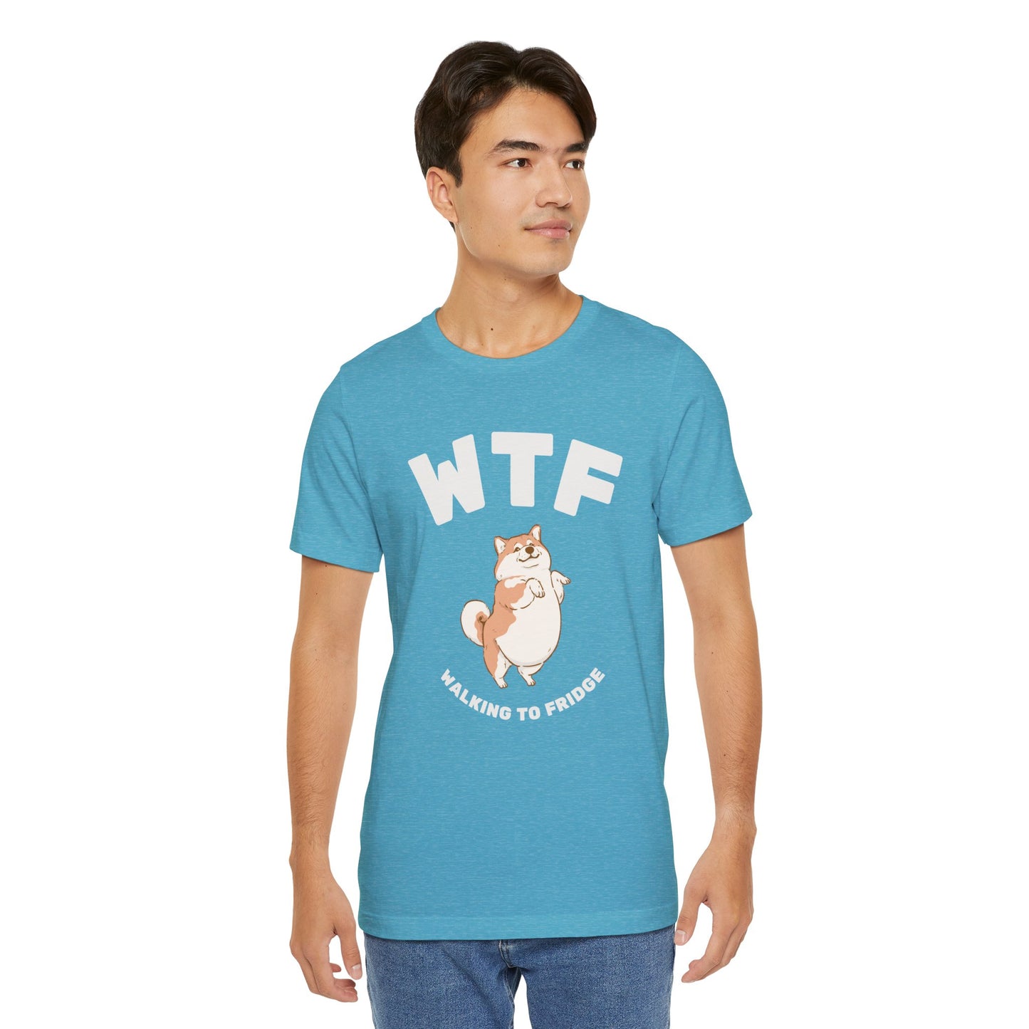 WTF Walking To Fridge Chubby Dog T-Shirt