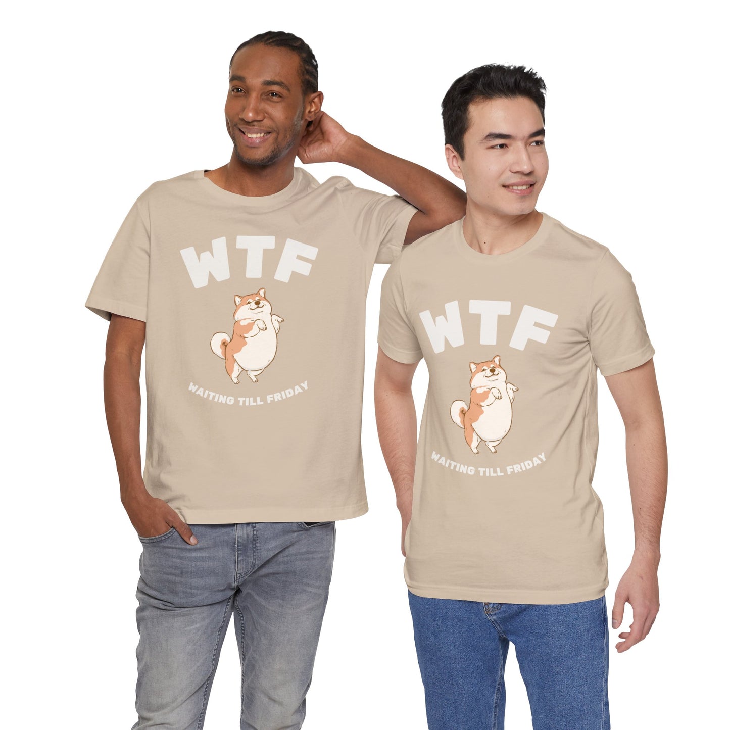 WTF Waiting Till Friday Chubby Dog Funny T-Shirt