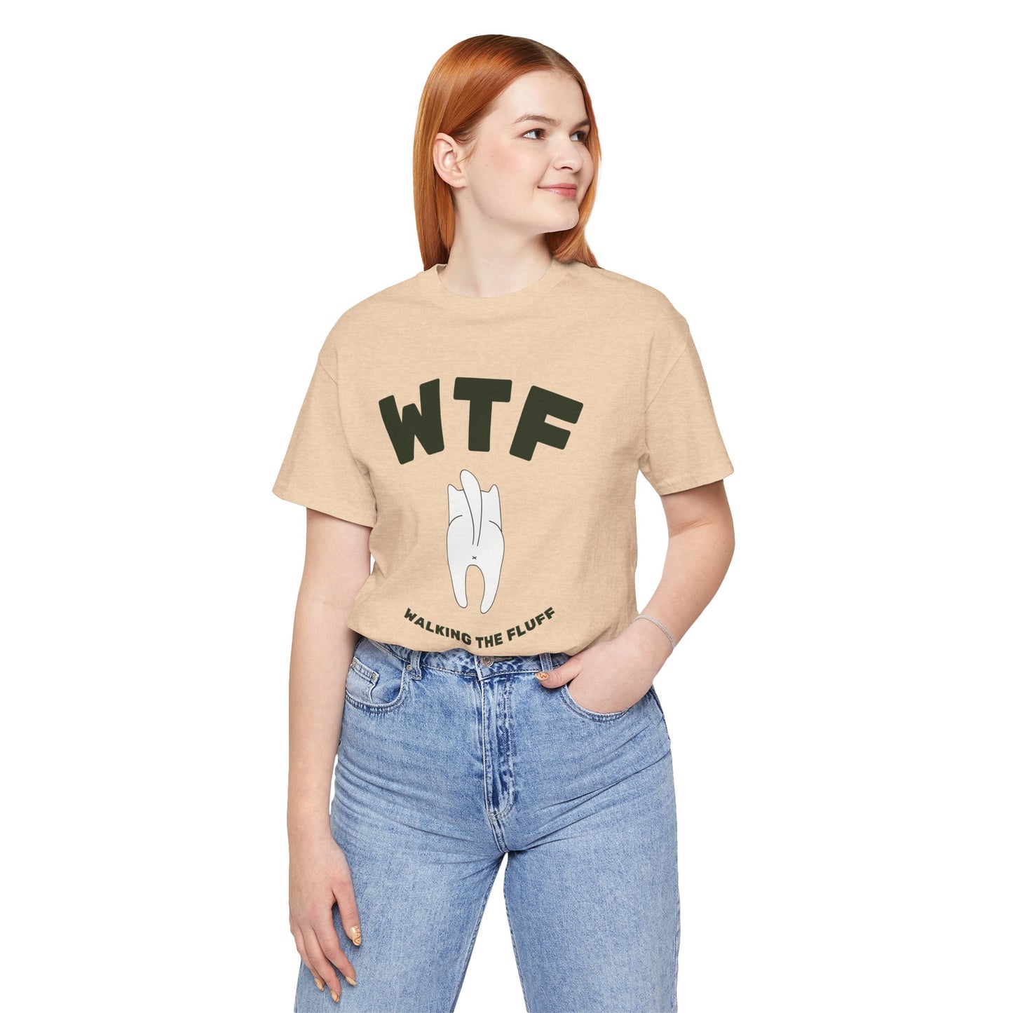 WTF Walking The Fluff Funny Cat T-Shirt