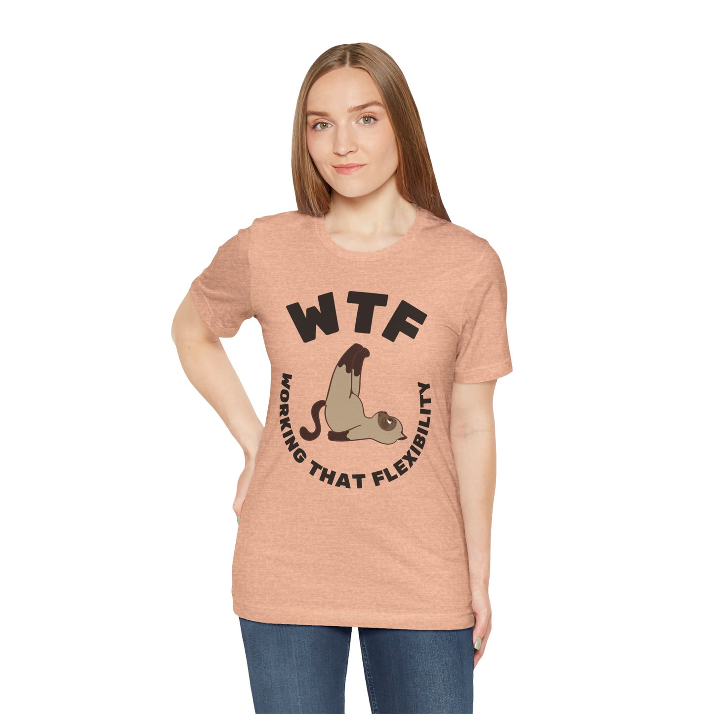 WTF Working That Flexibility Funny Cat T-Shirt