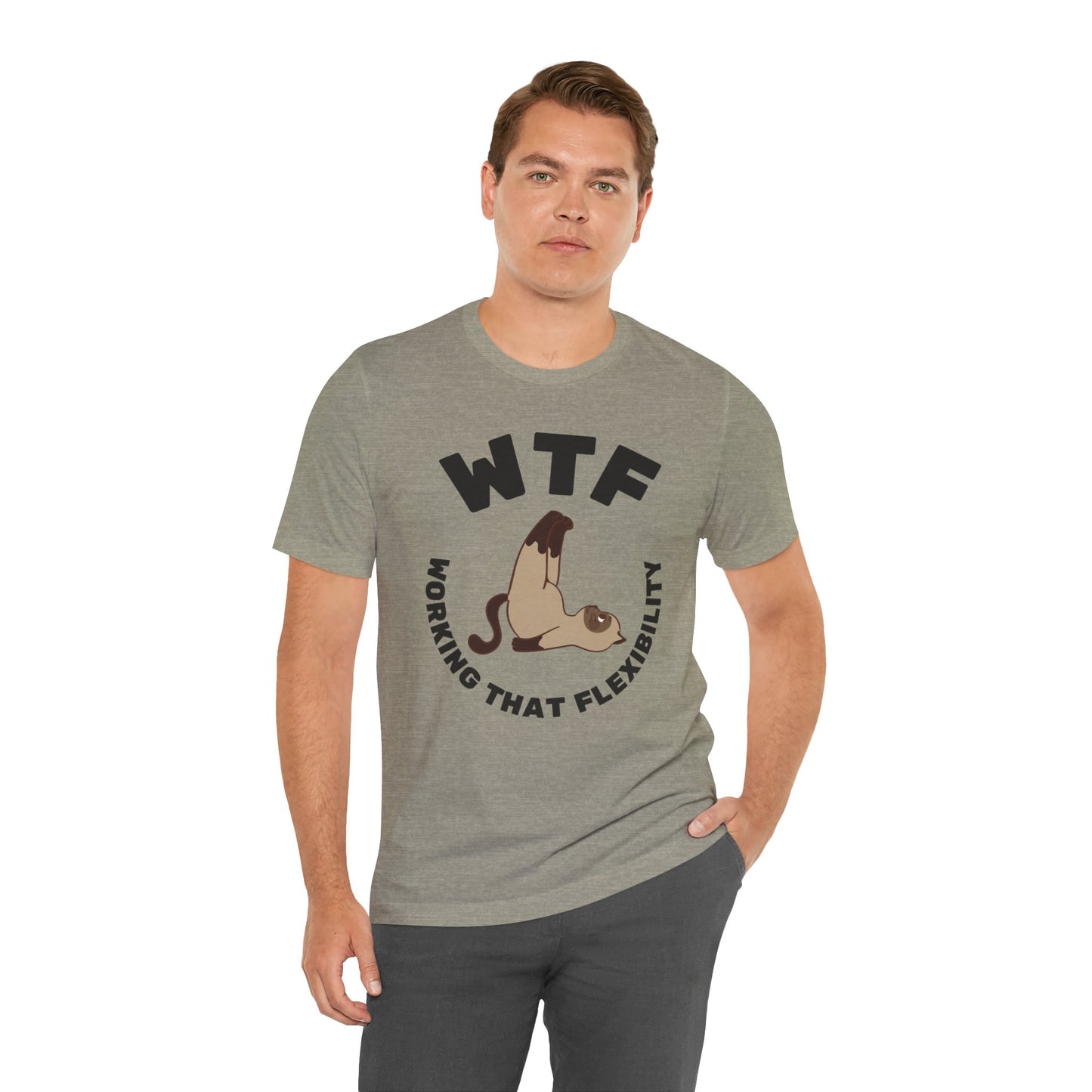 WTF Working That Flexibility Funny Cat T-Shirt