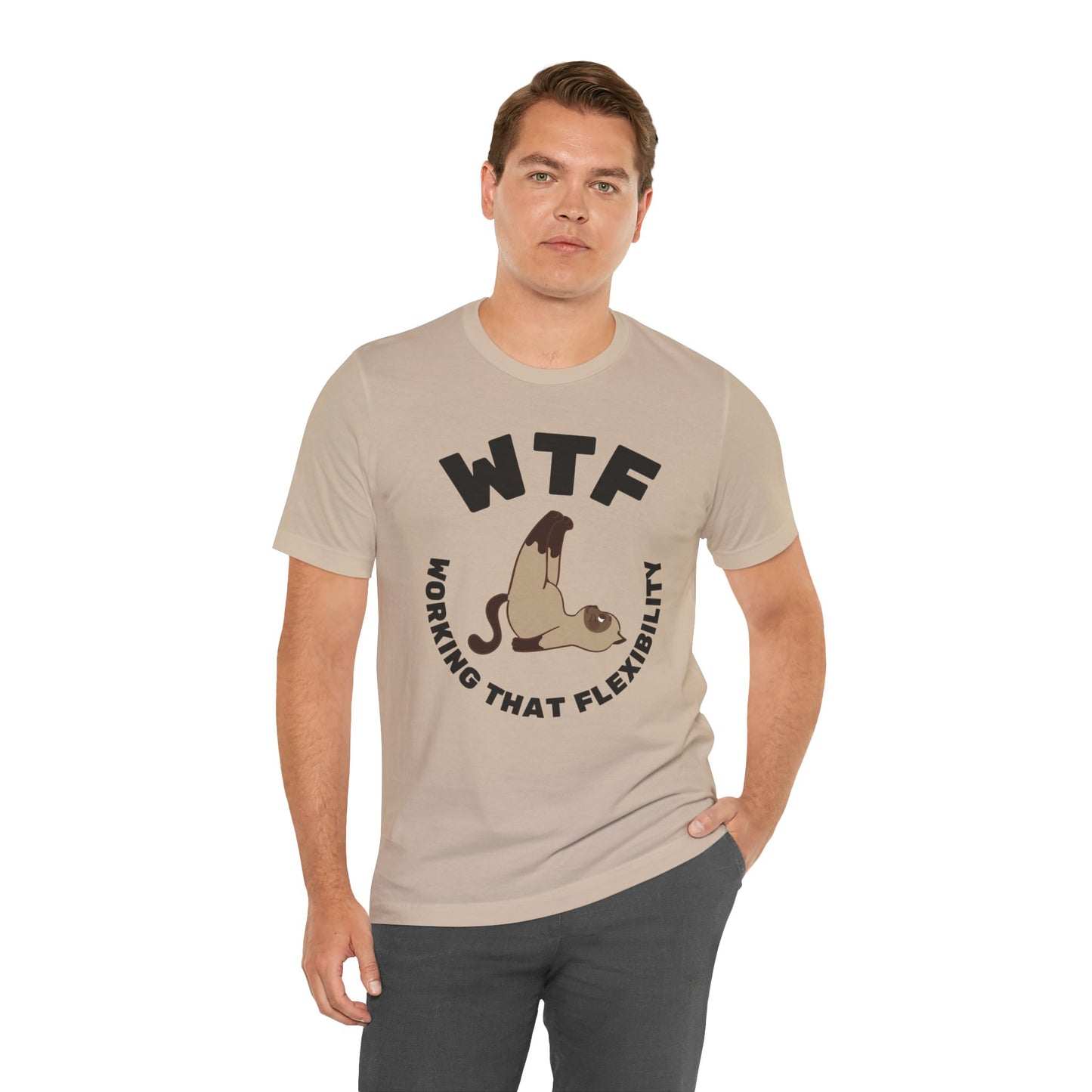 WTF Working That Flexibility Funny Cat T-Shirt