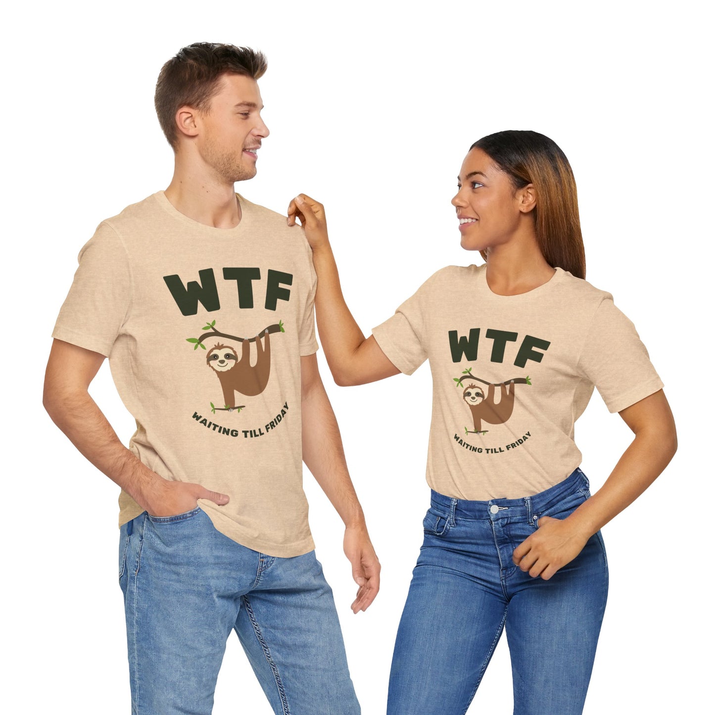 WTF Waiting Till Friday Sloth Funny T-Shirt