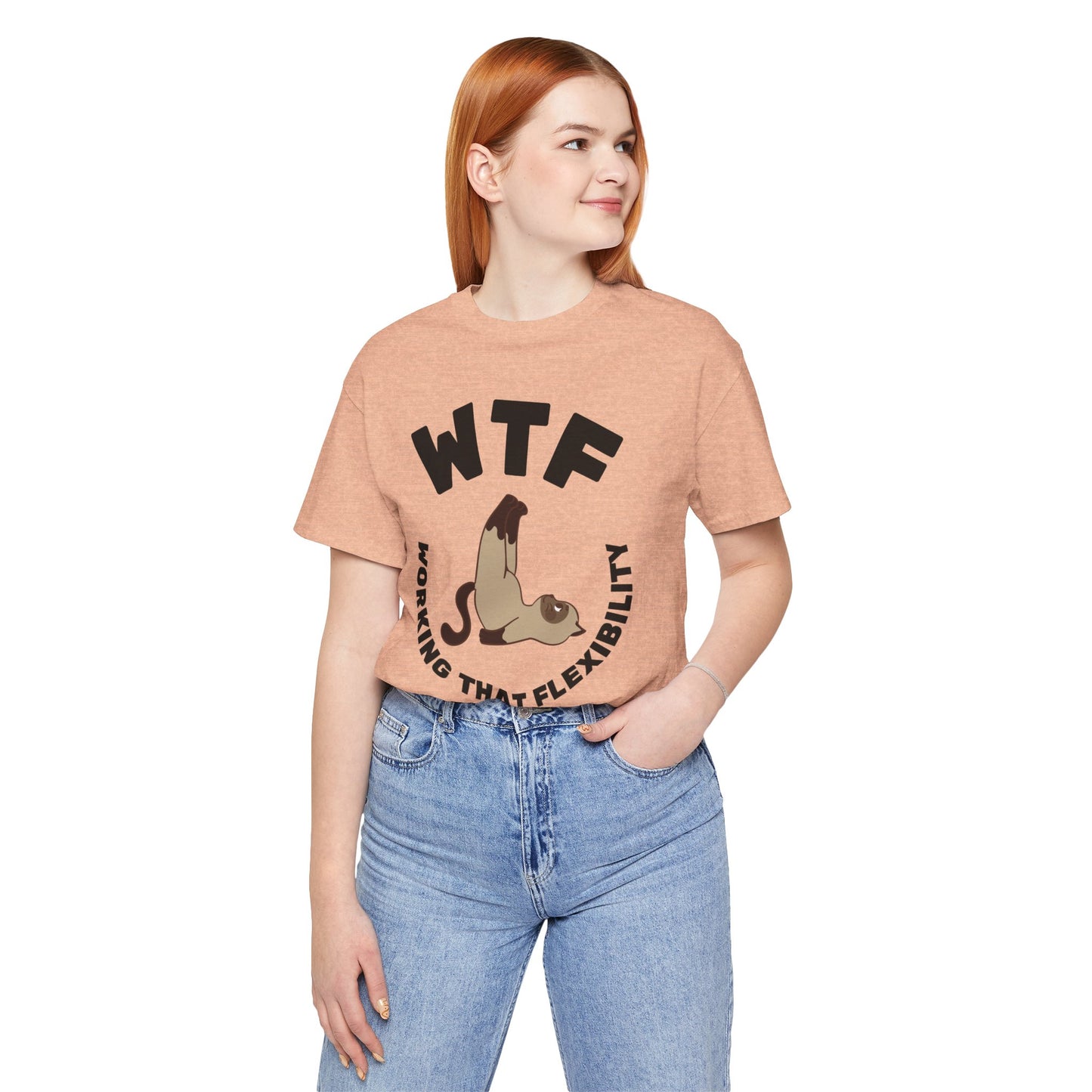 WTF Working That Flexibility Funny Cat T-Shirt