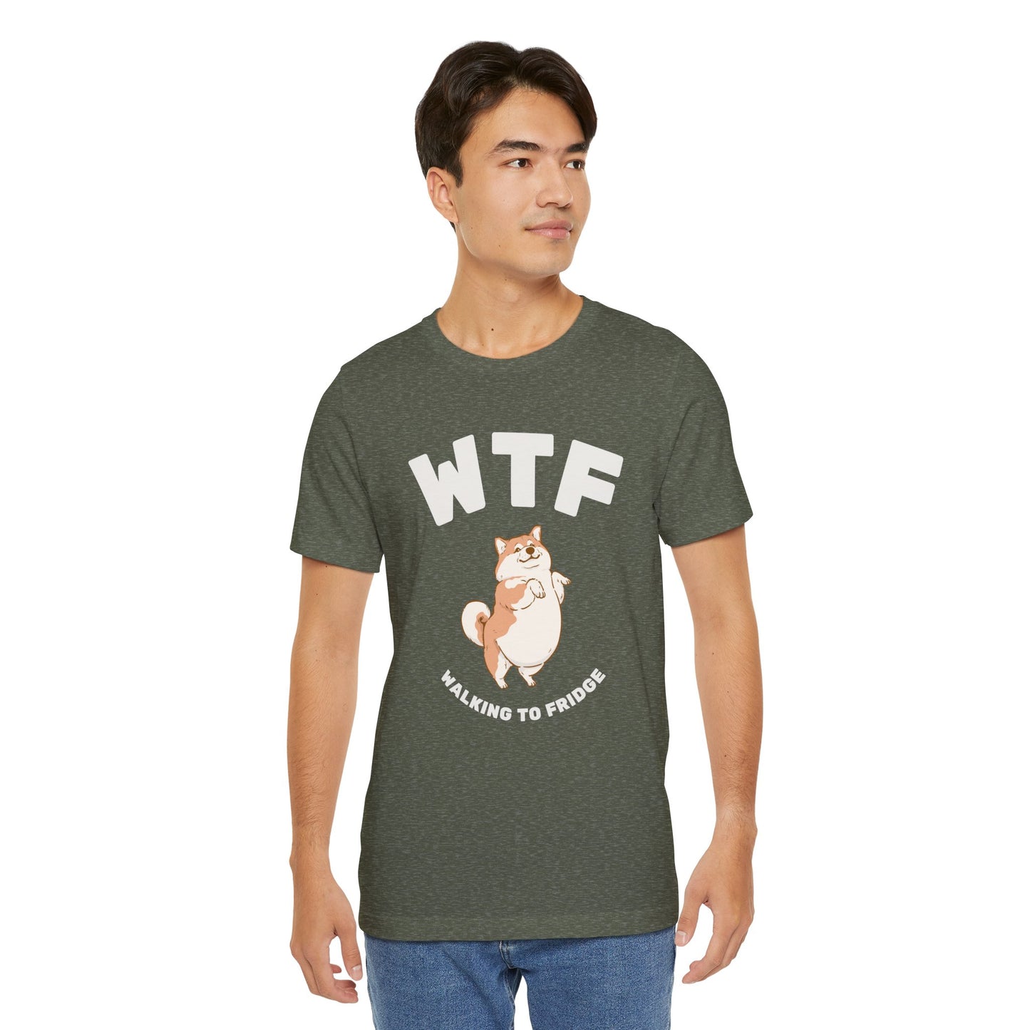 WTF Walking To Fridge Chubby Dog T-Shirt