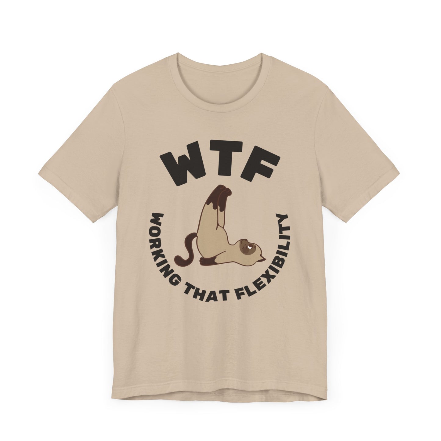 WTF Working That Flexibility Funny Cat T-Shirt