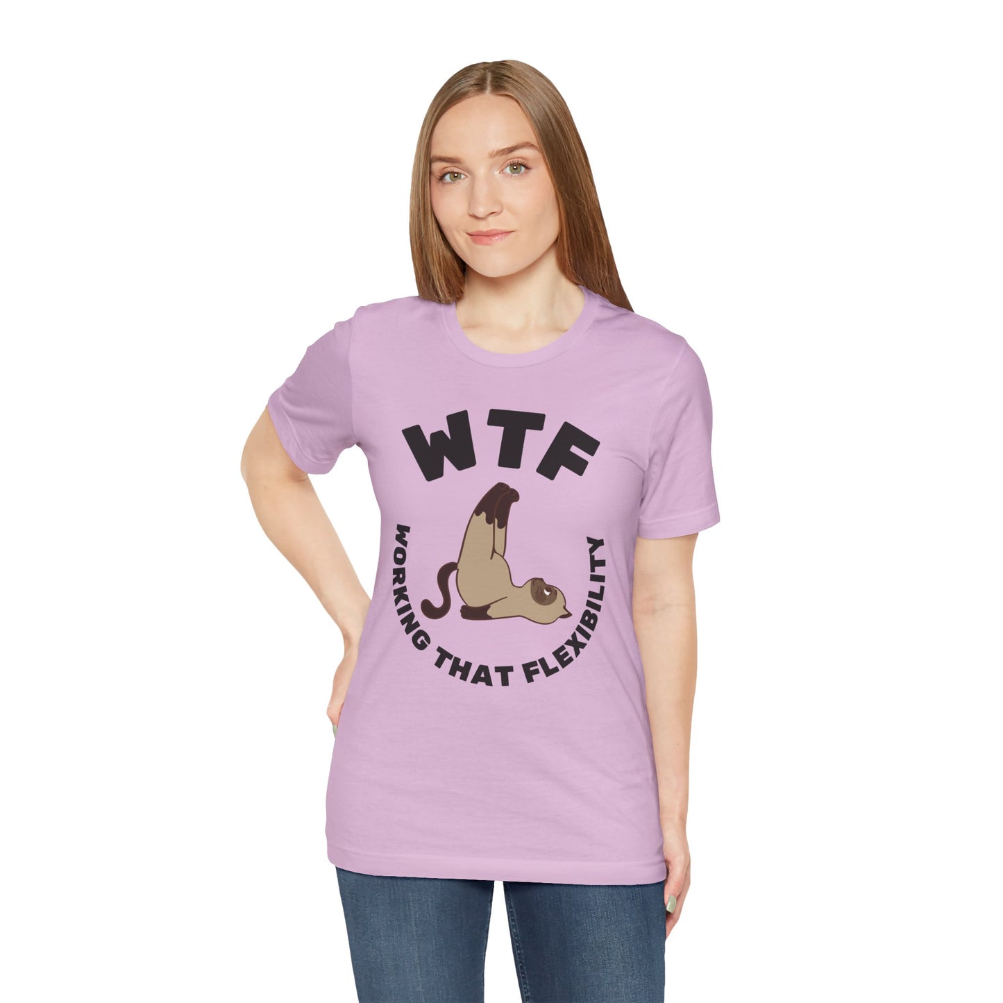 WTF Working That Flexibility Funny Cat T-Shirt