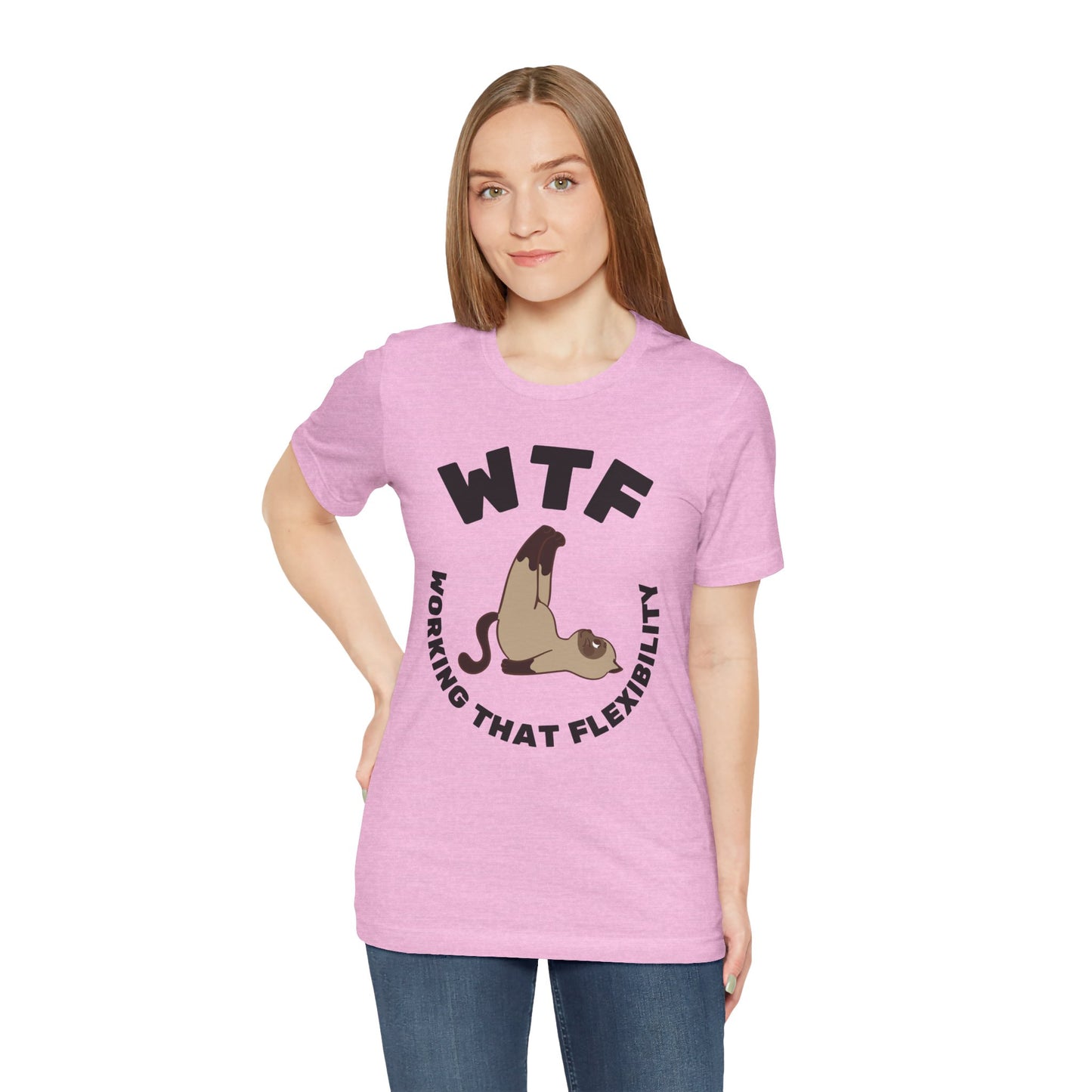 WTF Working That Flexibility Funny Cat T-Shirt