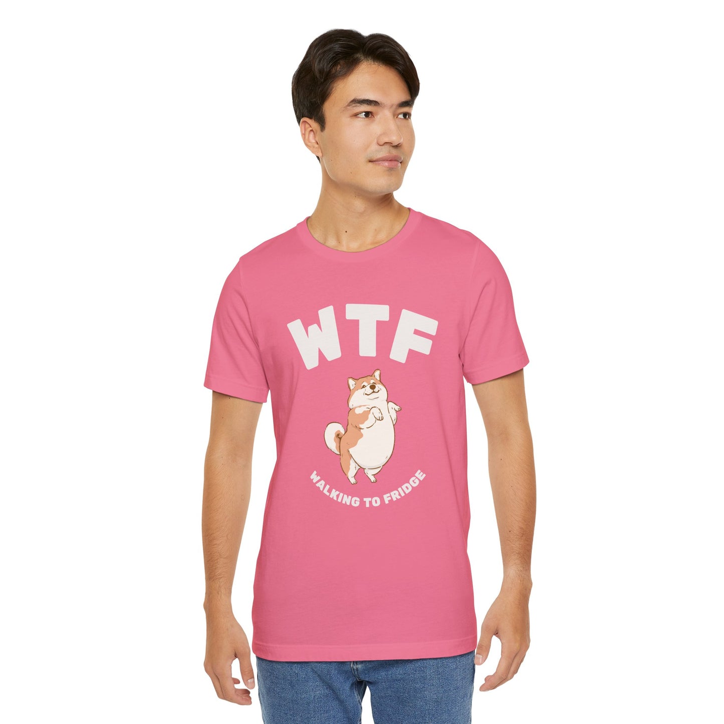 WTF Walking To Fridge Chubby Dog T-Shirt