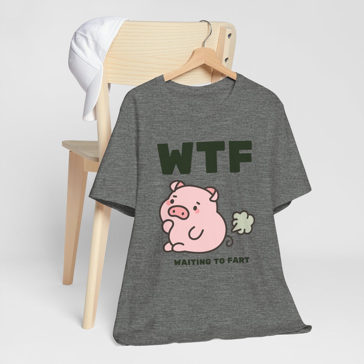 WTF Waiting To Fart Funny Pig T-Shirt