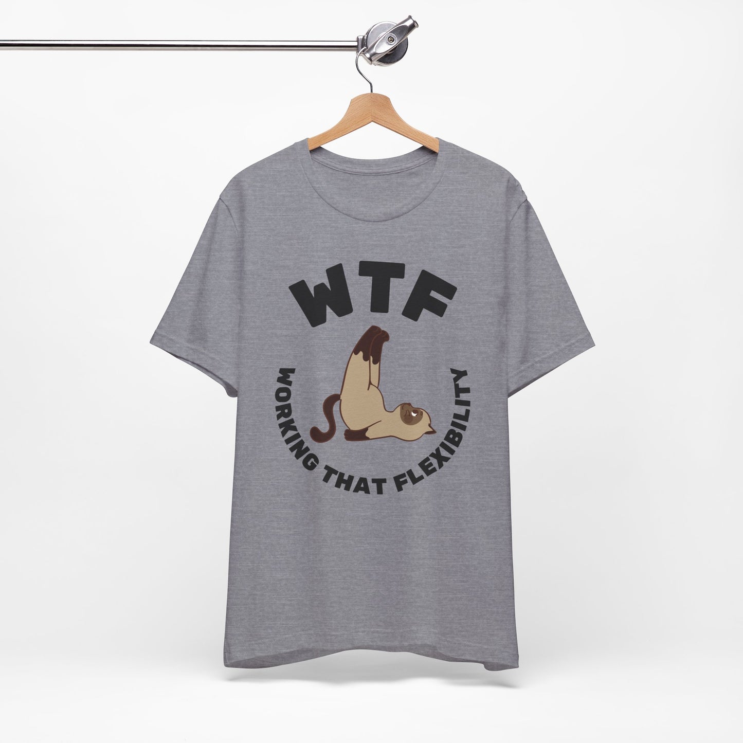 WTF Working That Flexibility Funny Cat T-Shirt