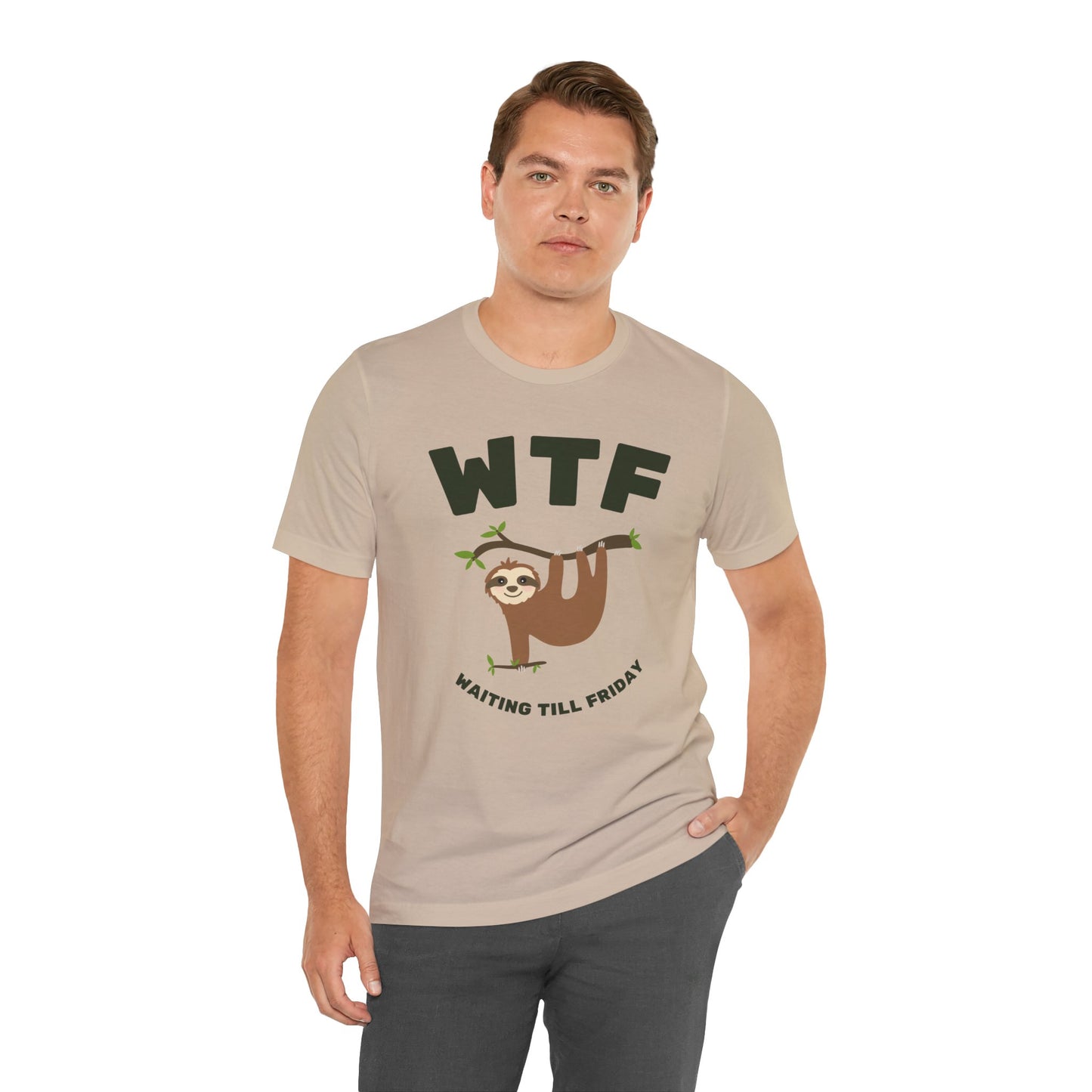 WTF Waiting Till Friday Sloth Funny T-Shirt